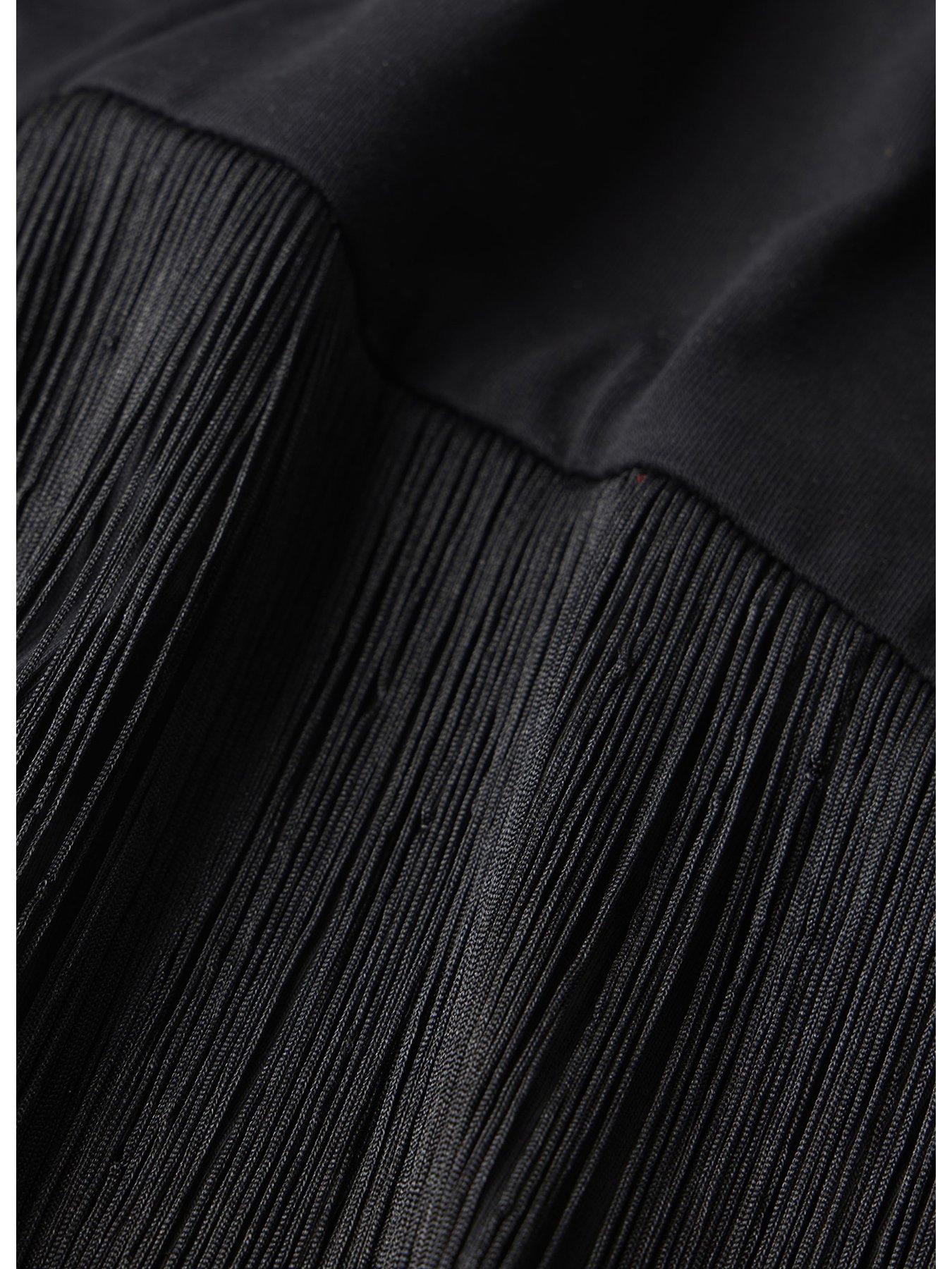 Mint Velvet Black Fringe T-shirt | Very.co.uk 