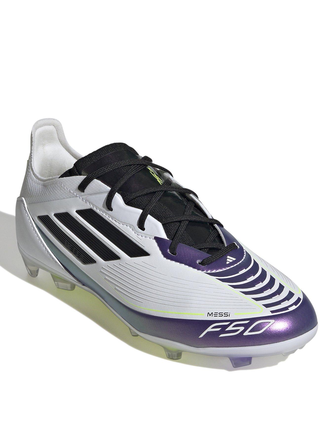 Image 2 of 7 of adidas Junior Messi F50 Pro Firm Ground Football Boots - White