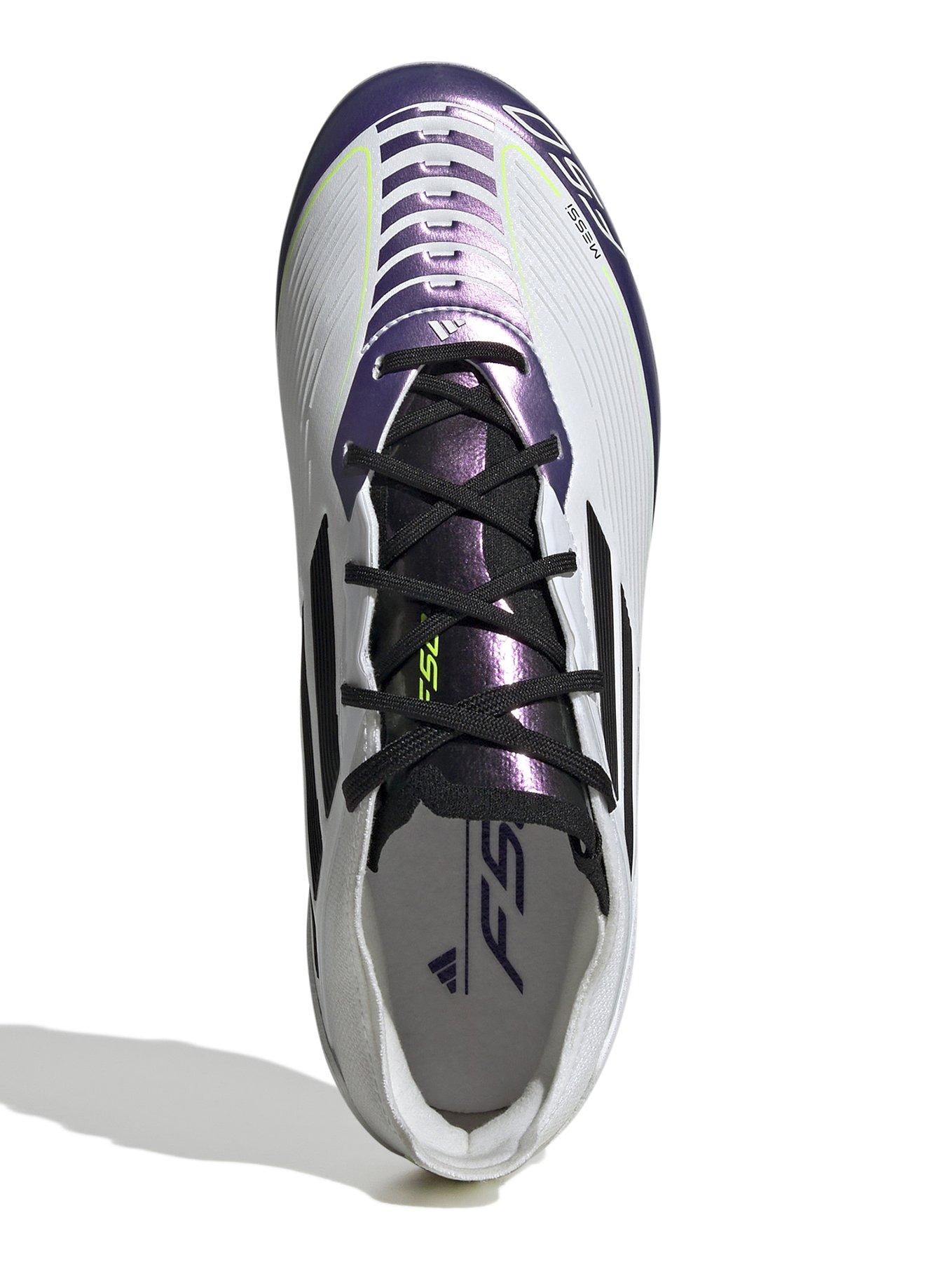 Image 4 of 7 of adidas Junior Messi F50 Pro Firm Ground Football Boots - White