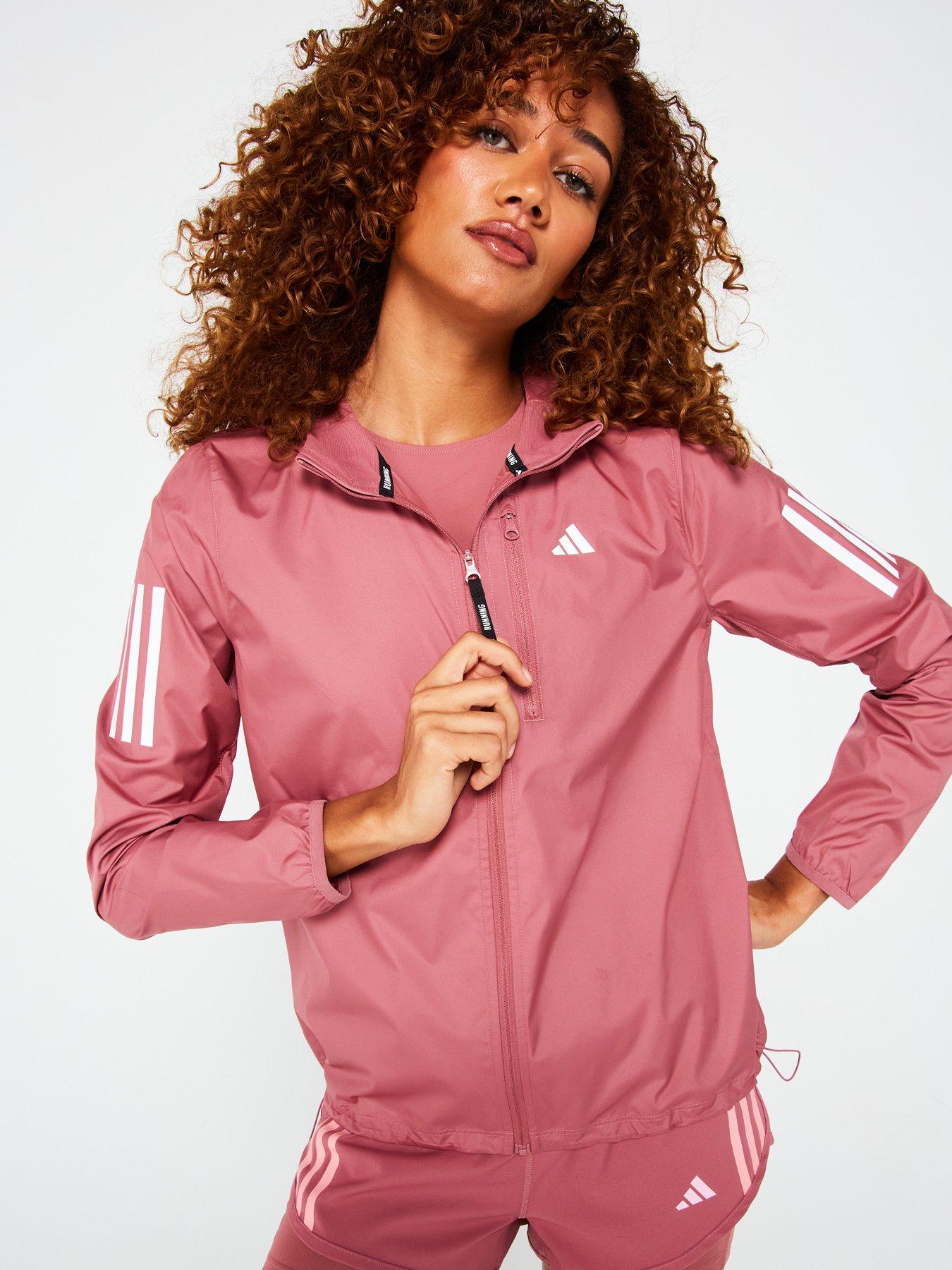 adidas Womens Running Own The Run Jacket - Pink, Pink, Size Xl, Women