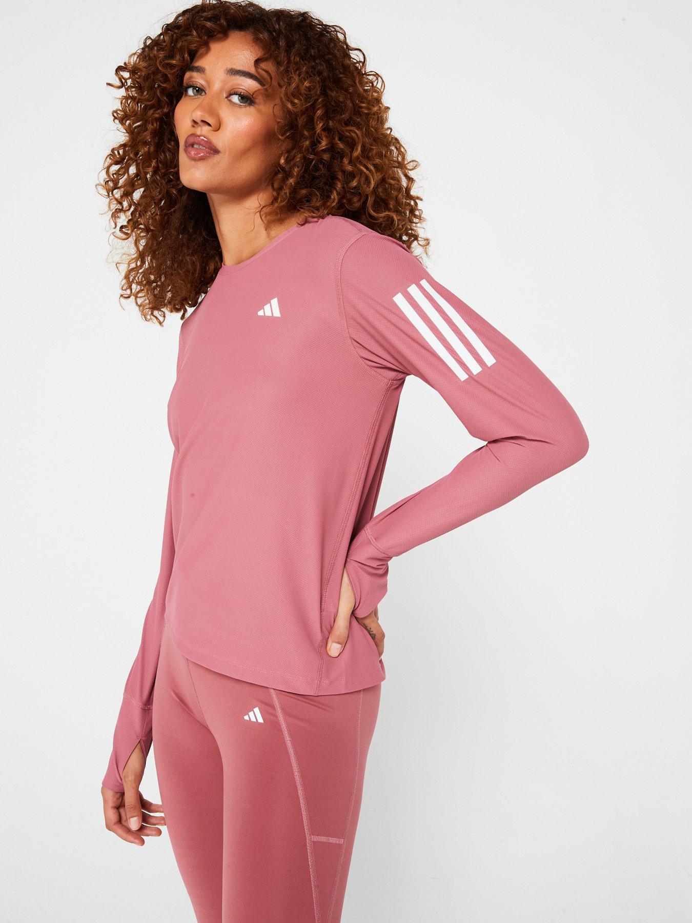 Adidas pink long sleeve t shirt hotsell