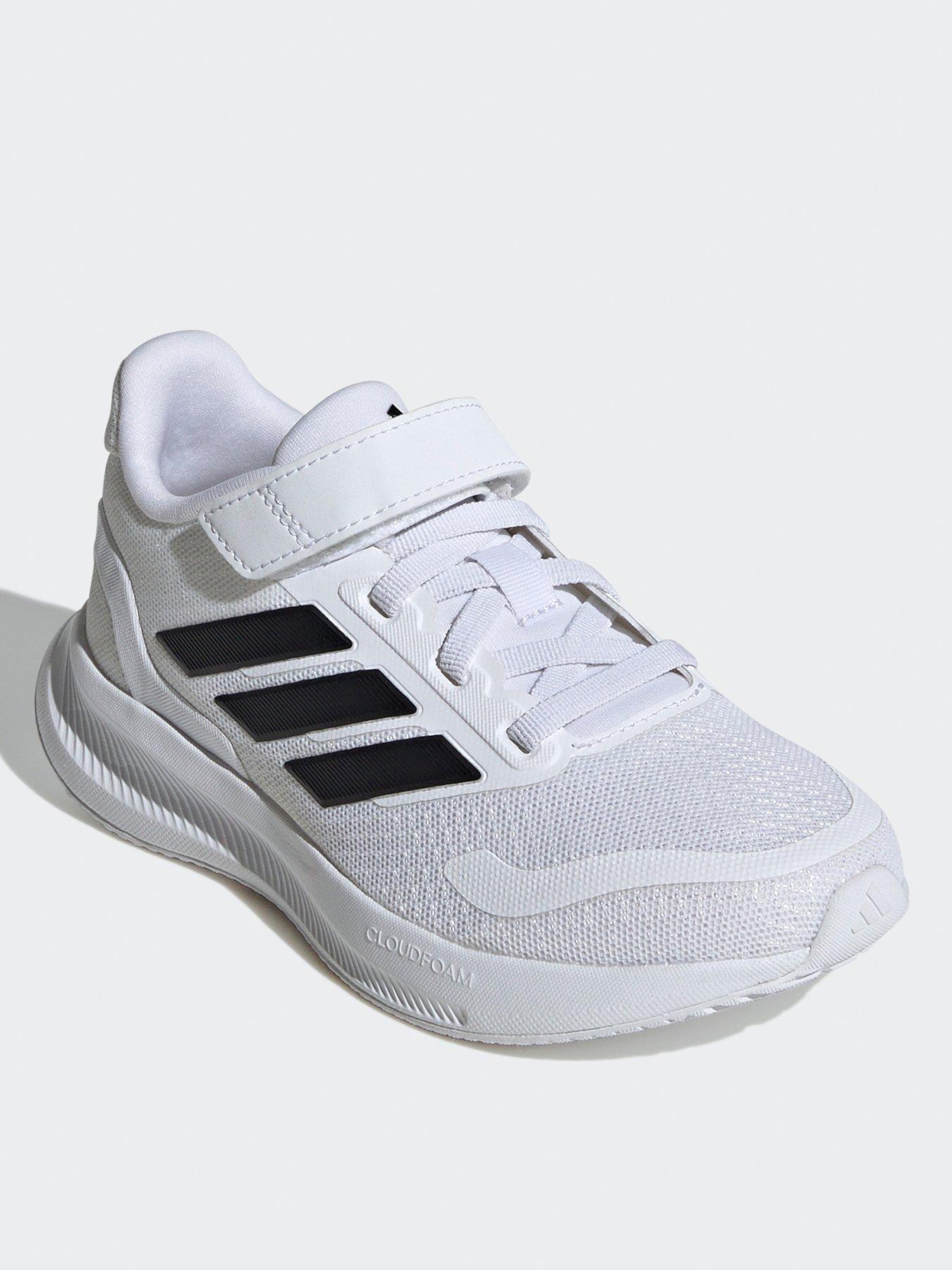 Image 2 of 7 of adidas Unisex Kids Running Runfalcon 5 Trainers - White/Black