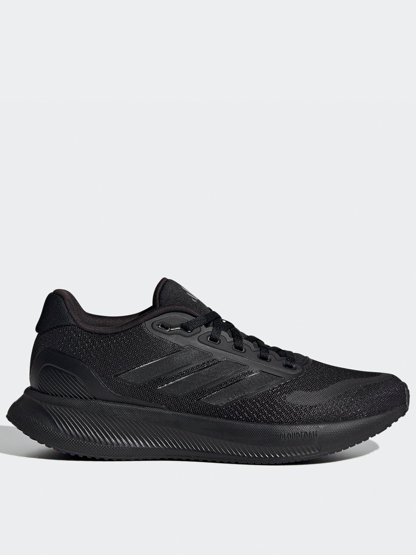 Adidas black sports shoes online