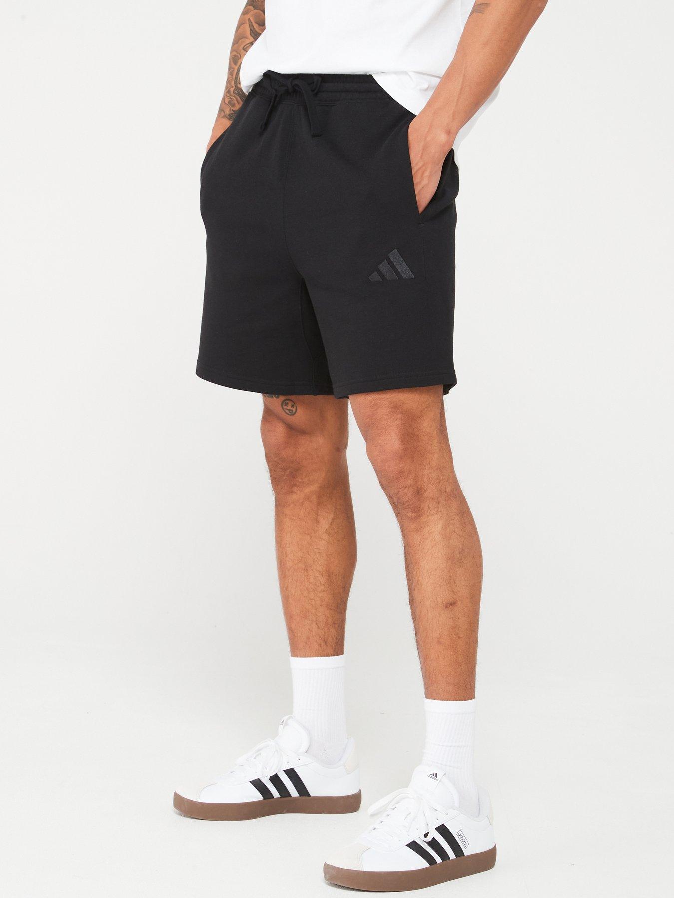 Image 1 of 4 of adidas Sportswear Mens All Season French Terry Short - Black