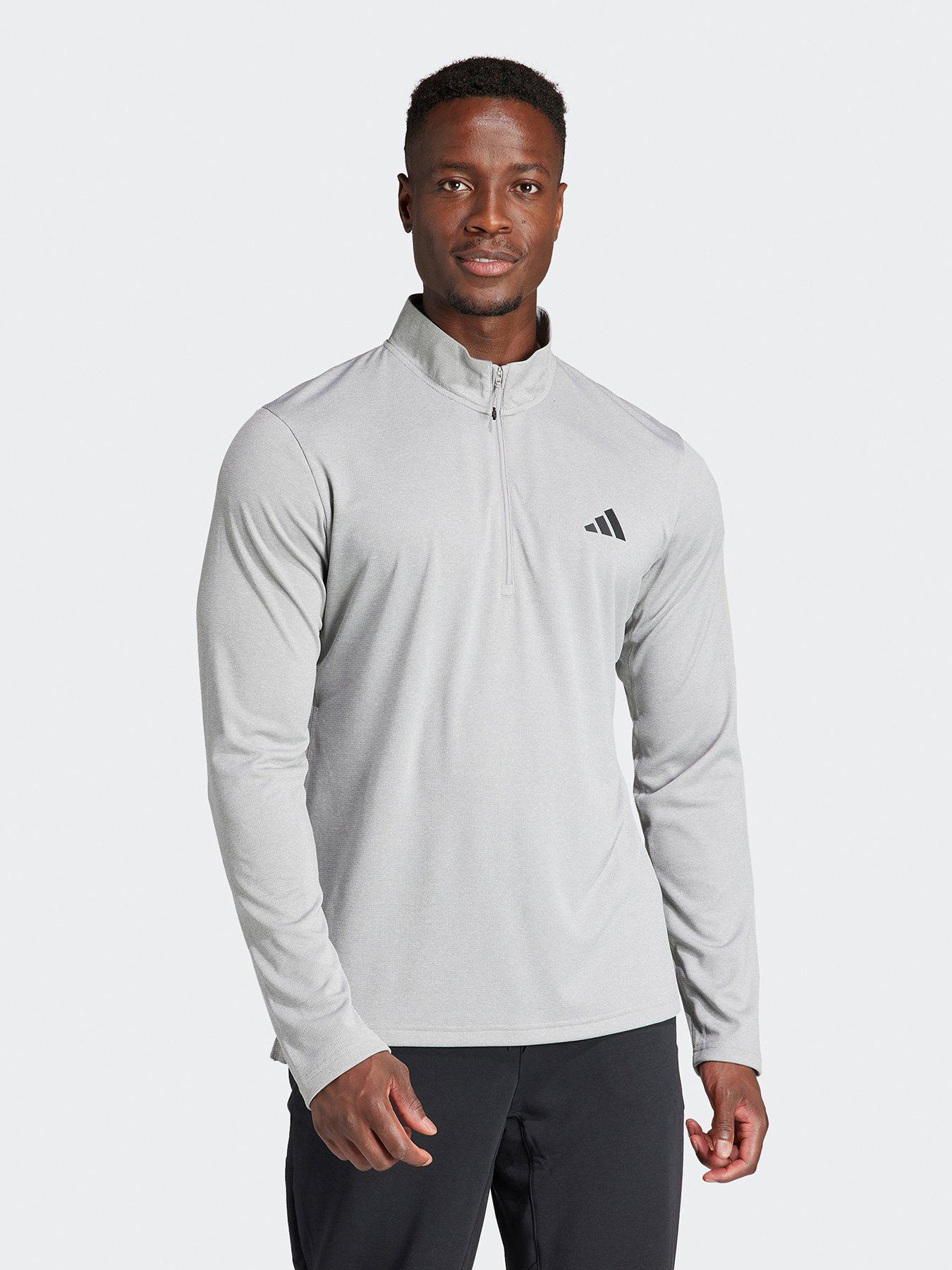Image 1 of 5 of adidas Mens Train Essentials 1/4 Zip Top - Grey