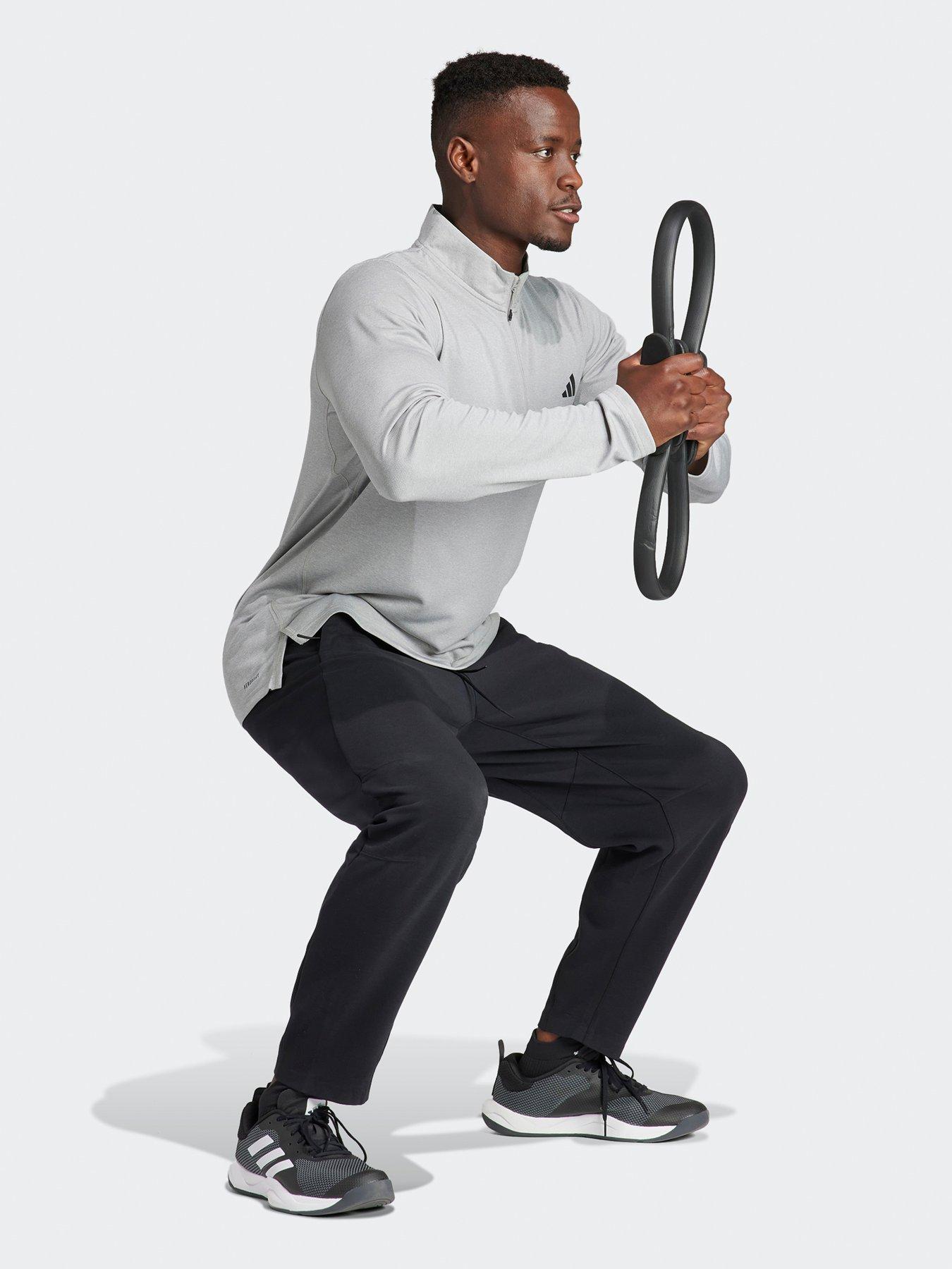 Image 3 of 5 of adidas Mens Train Essentials 1/4 Zip Top - Grey