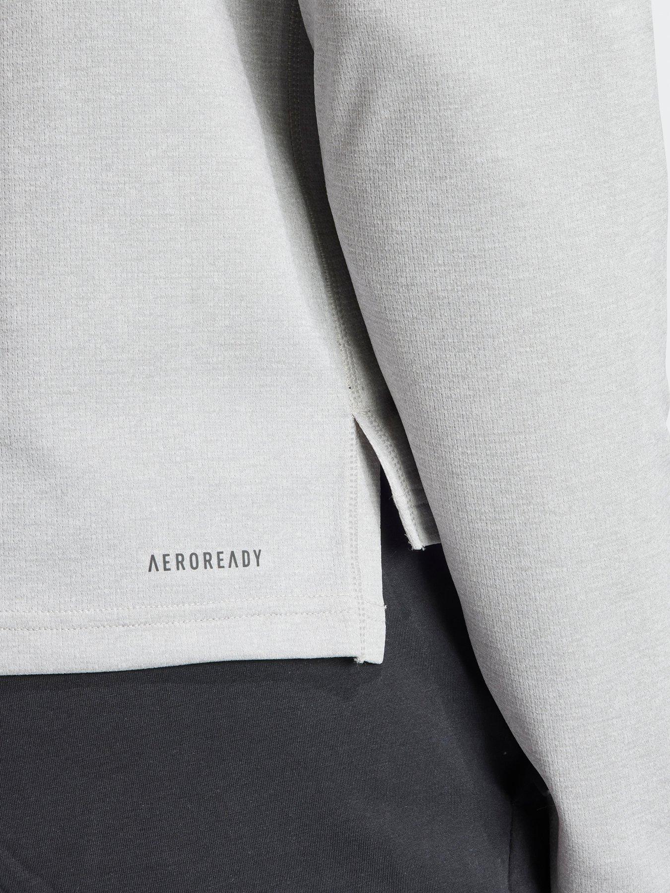 Image 4 of 5 of adidas Mens Train Essentials 1/4 Zip Top - Grey