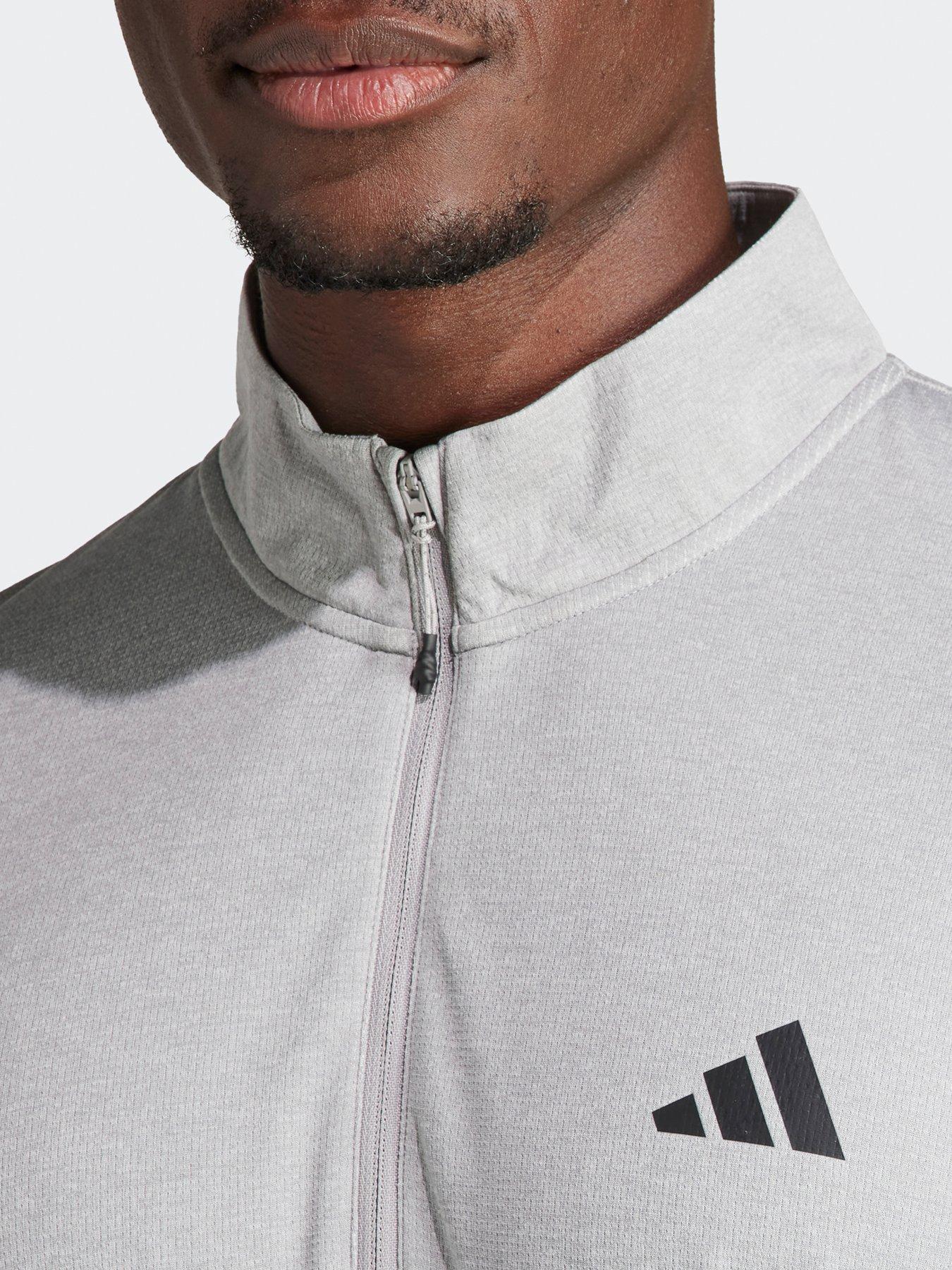 Image 5 of 5 of adidas Mens Train Essentials 1/4 Zip Top - Grey