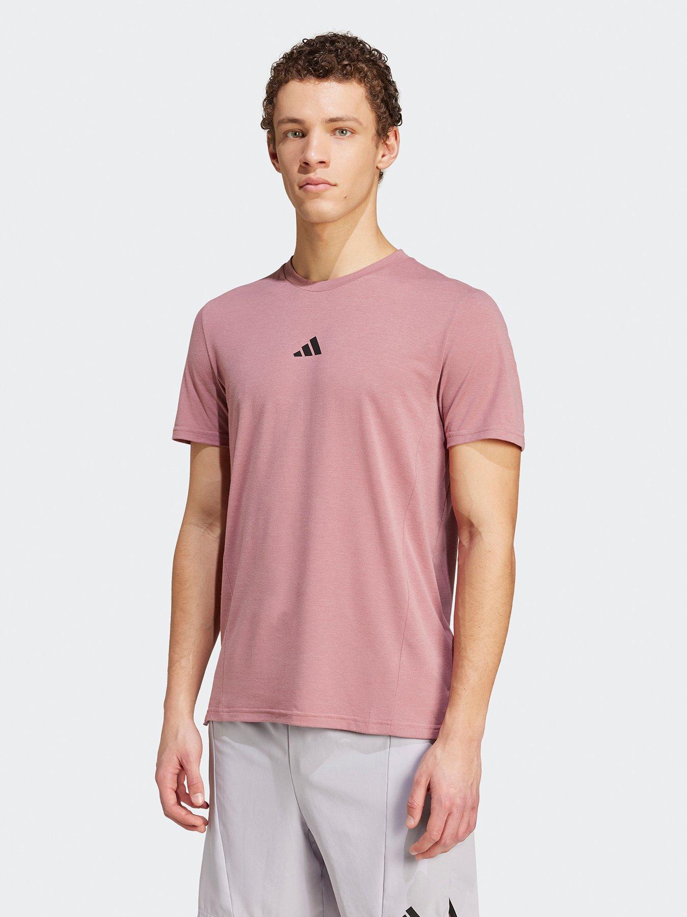 Pink adidas shirt mens online