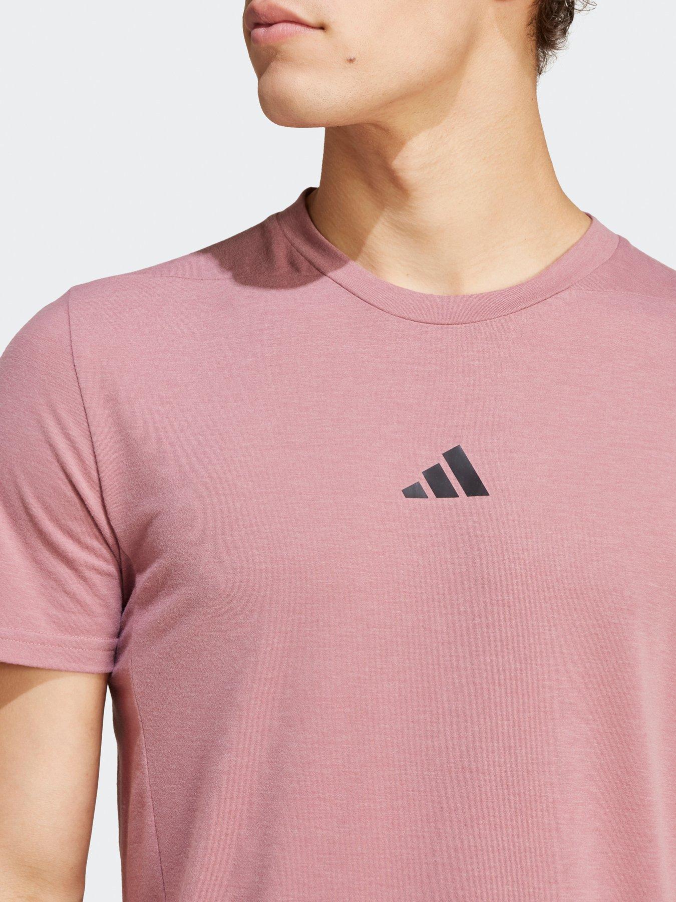 Pink mens adidas t shirt clearance