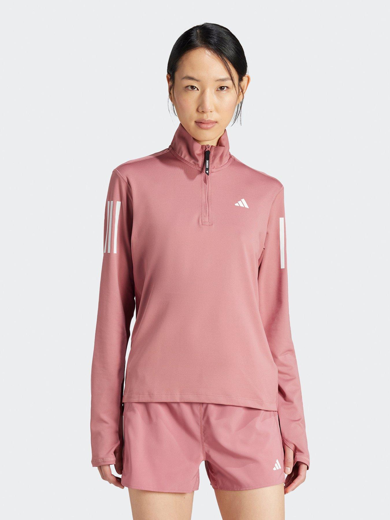 undefined Womens Running Own The Run 1/2 Zip Top - Pink