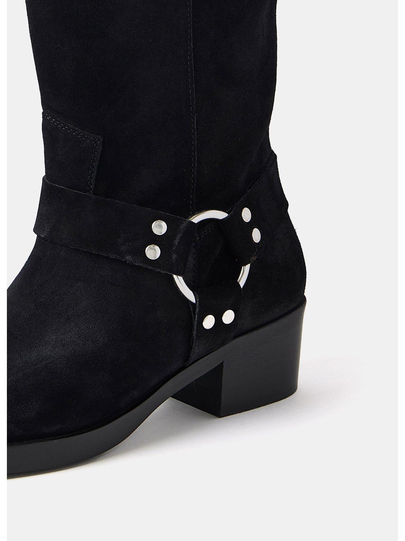 Suede biker boots online