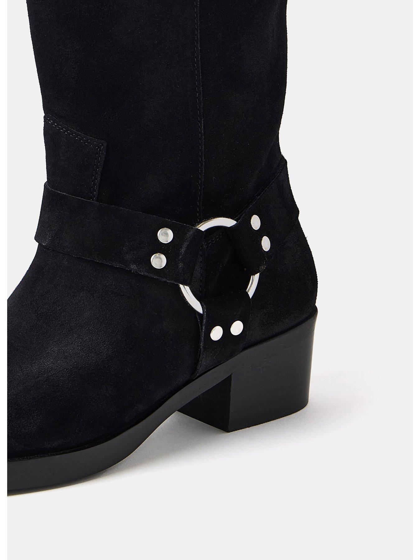 Suede biker boots online