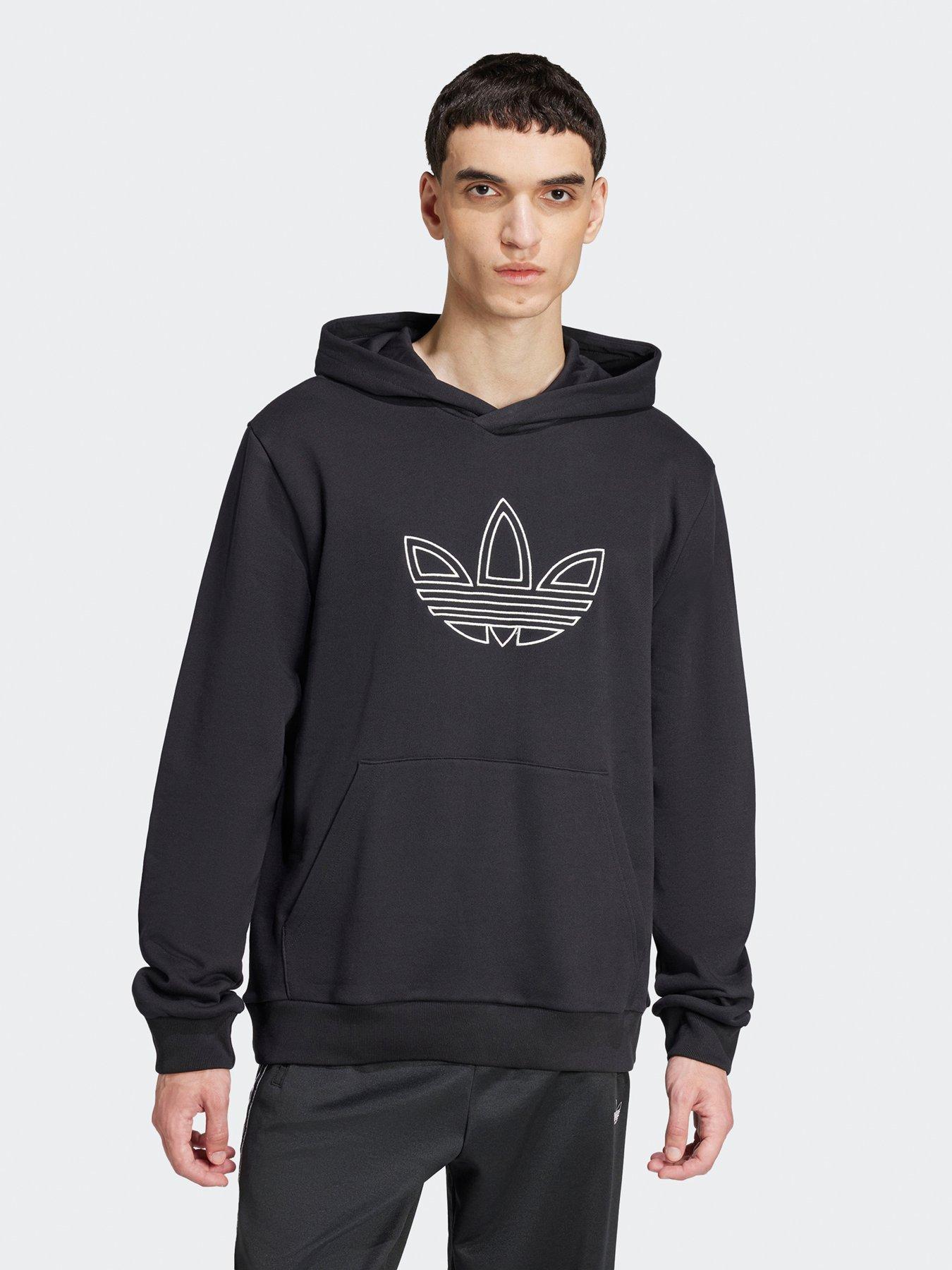 adidas Originals Mens Outline Hoodie Black Very