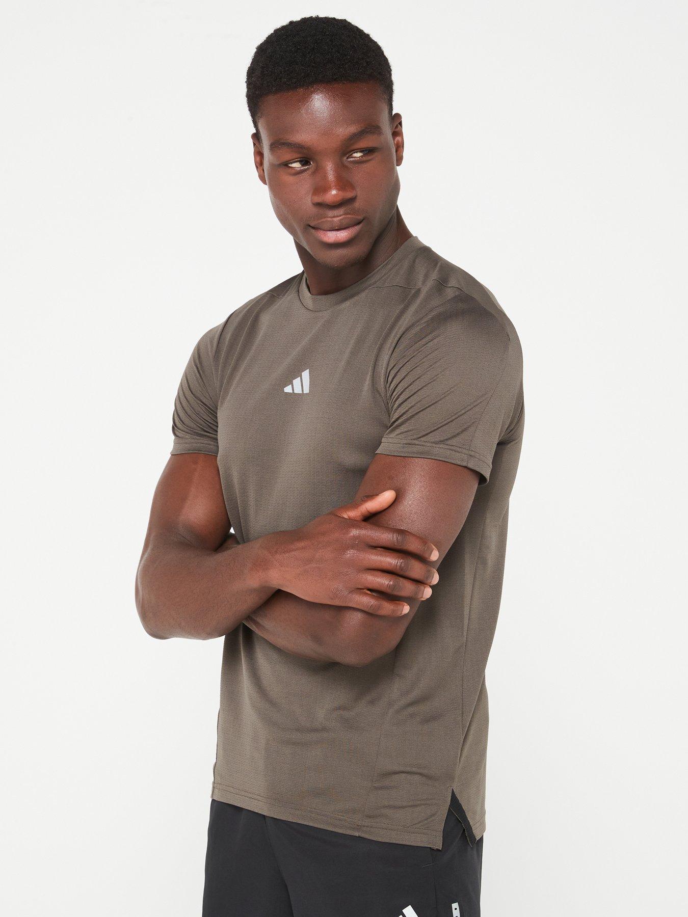 Mens khaki adidas t shirt online