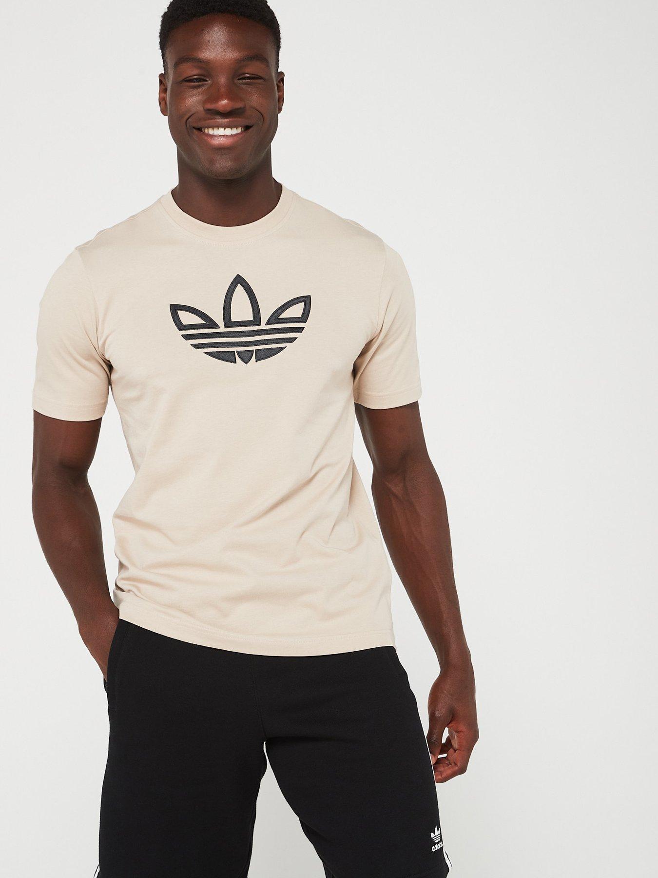 Mens Outline Tee Beige