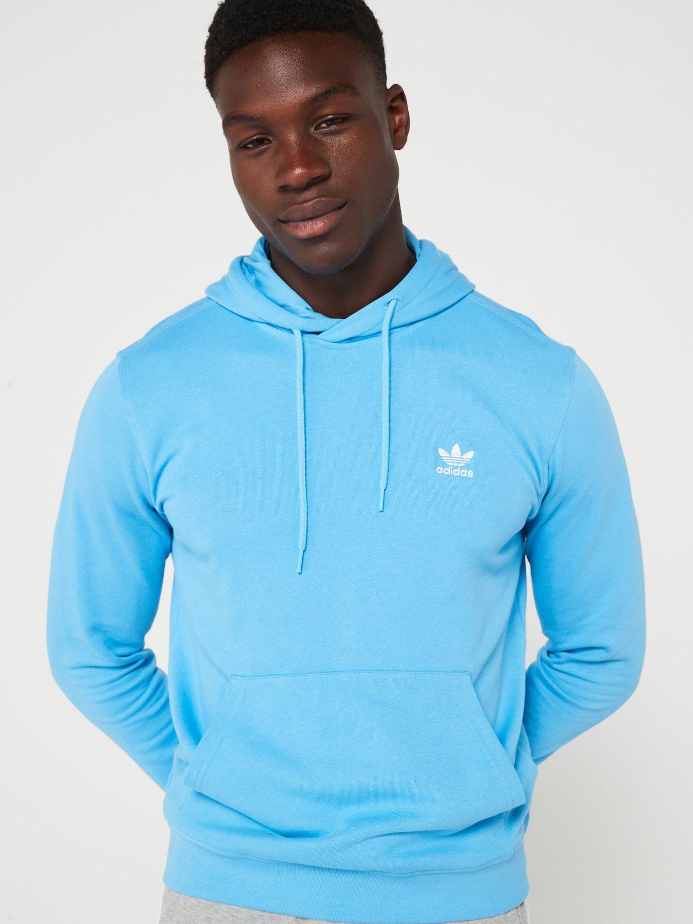 adidas Originals Men s Essentials Hoodie Light Blue Very