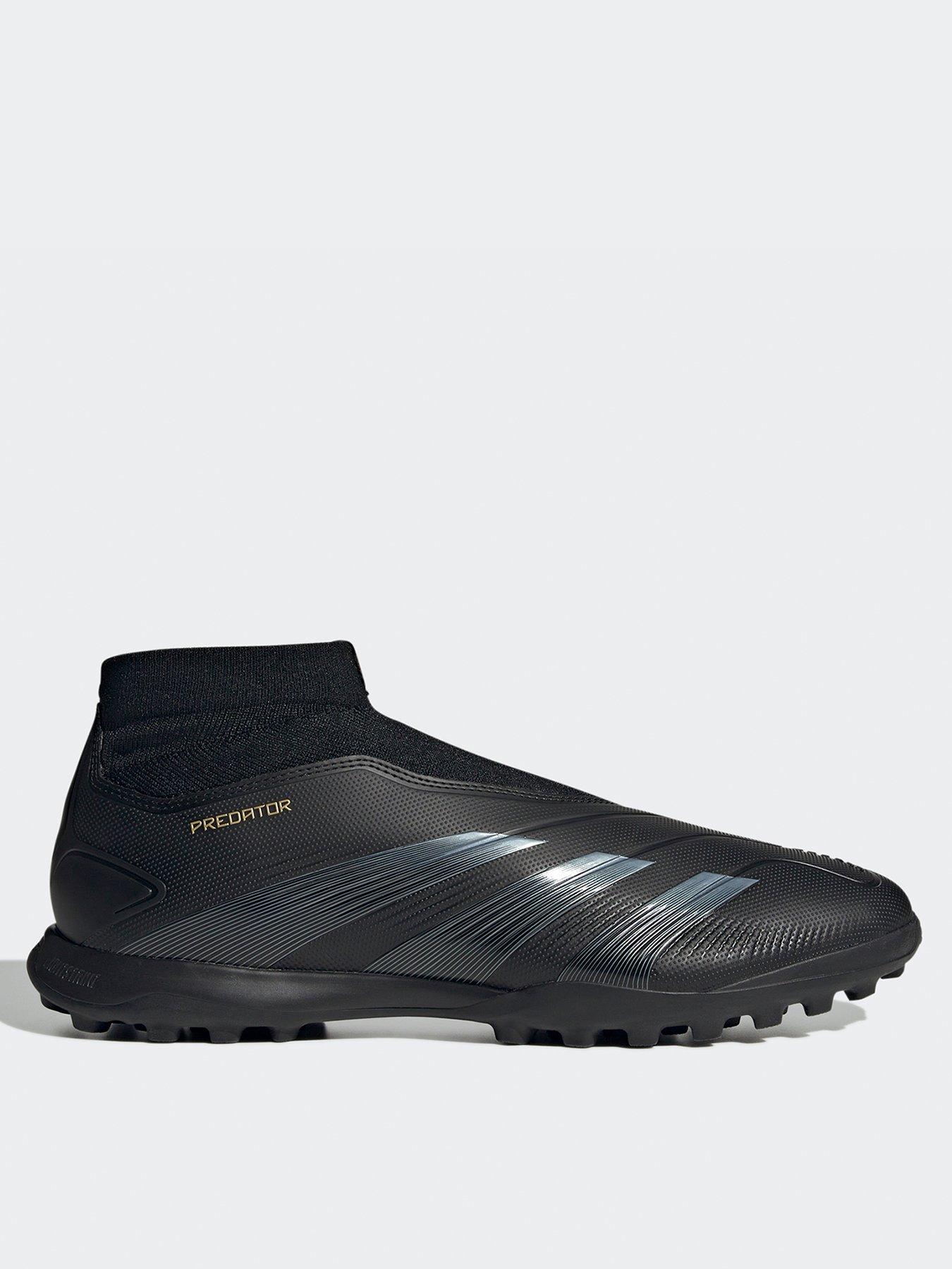 Black and gold laceless football boots hotsell