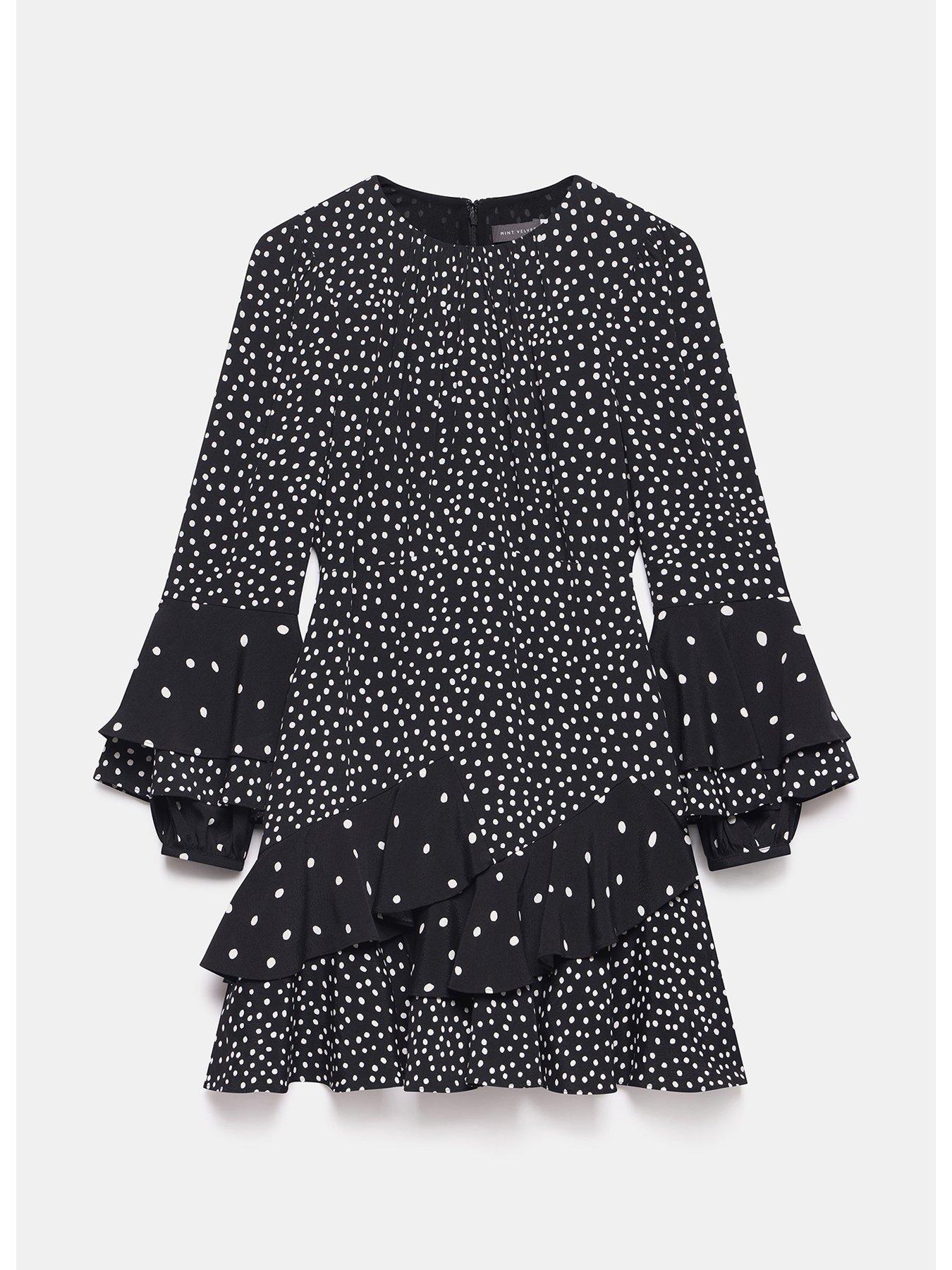 Mint velvet orange spot print shirt dress deals