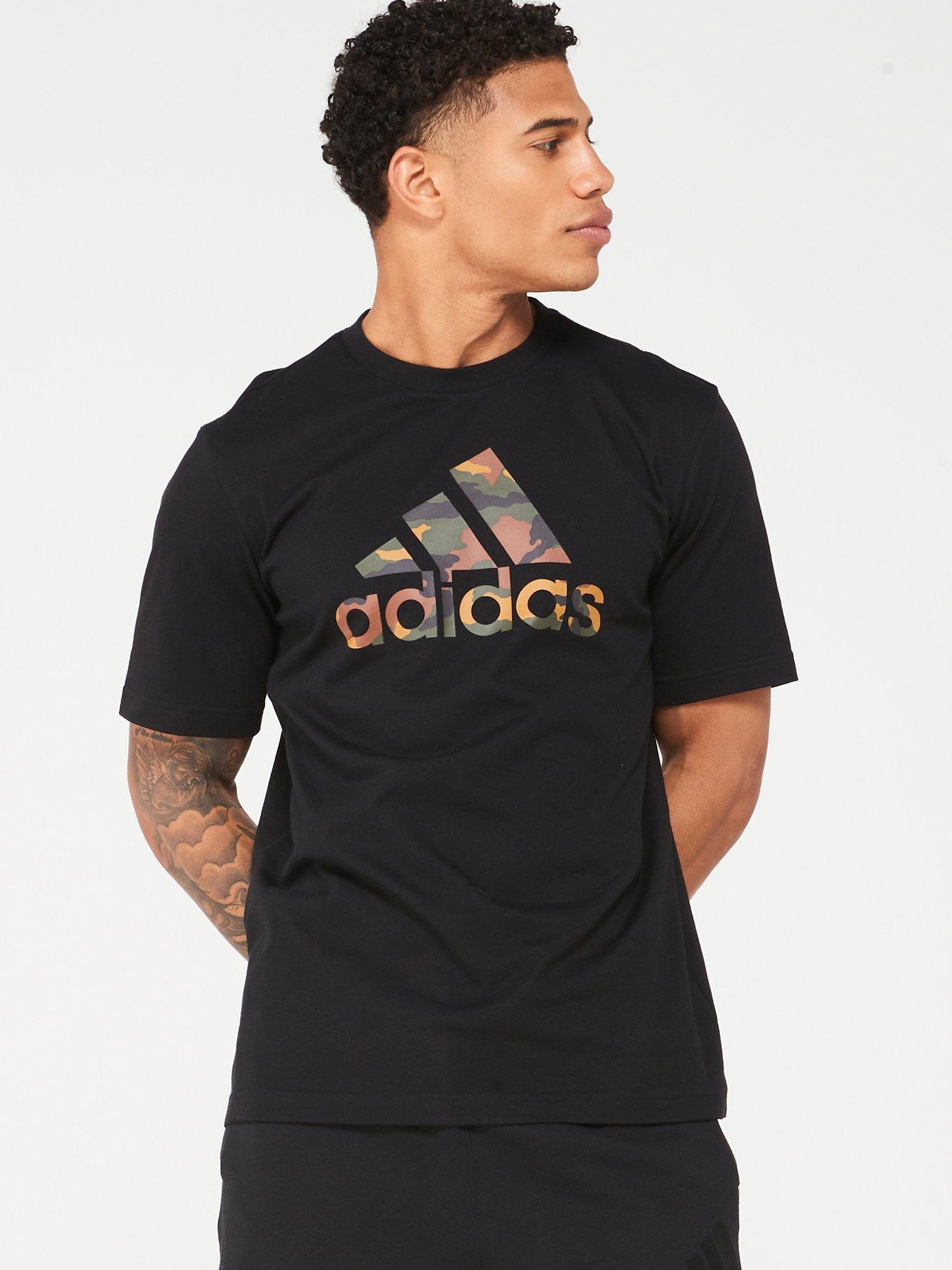 undefined Mens Camo Badge Of Sport T-Shirt - Black
