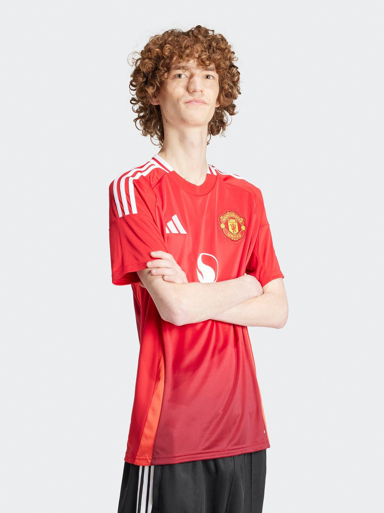 Image 3 of 6 of adidas Manchester United Mens 24/25 Home Stadium Replica Shirt - Red