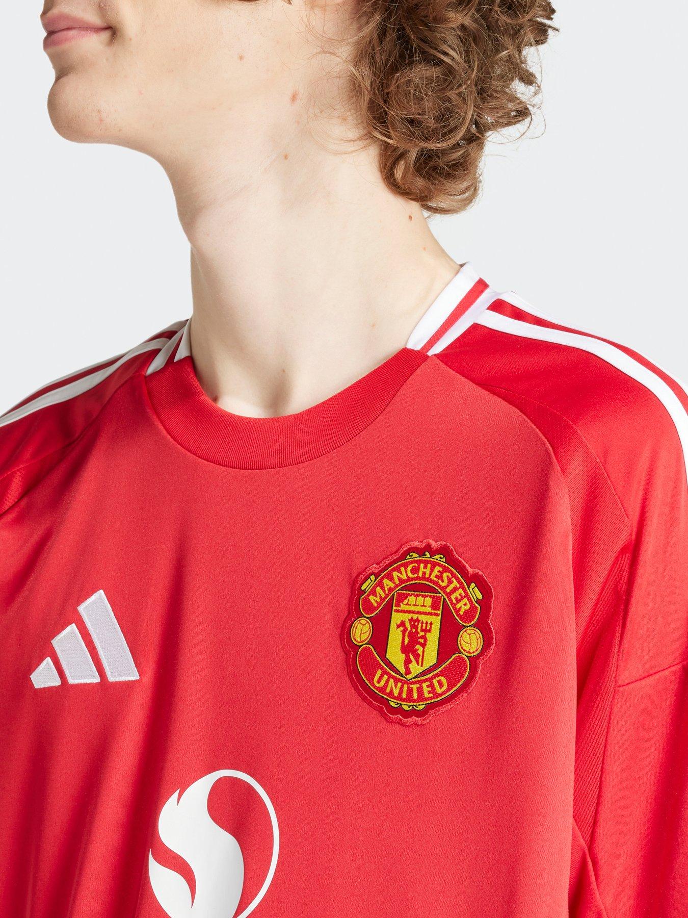 Image 5 of 6 of adidas Manchester United Mens 24/25 Home Stadium Replica Shirt - Red