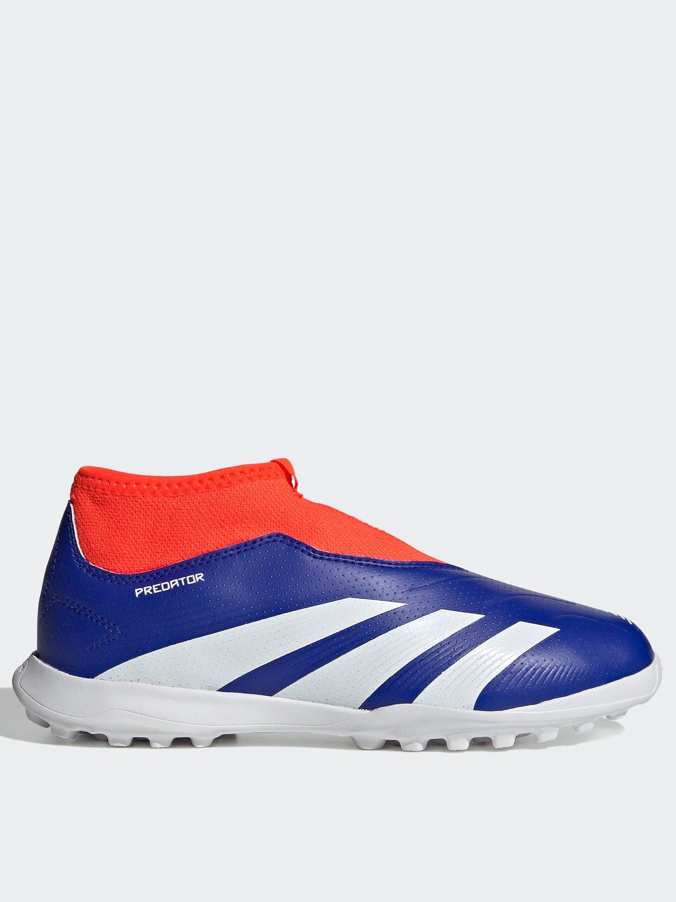 undefined Junior Predator League Laceless Astro Turf Football Boots - Blue