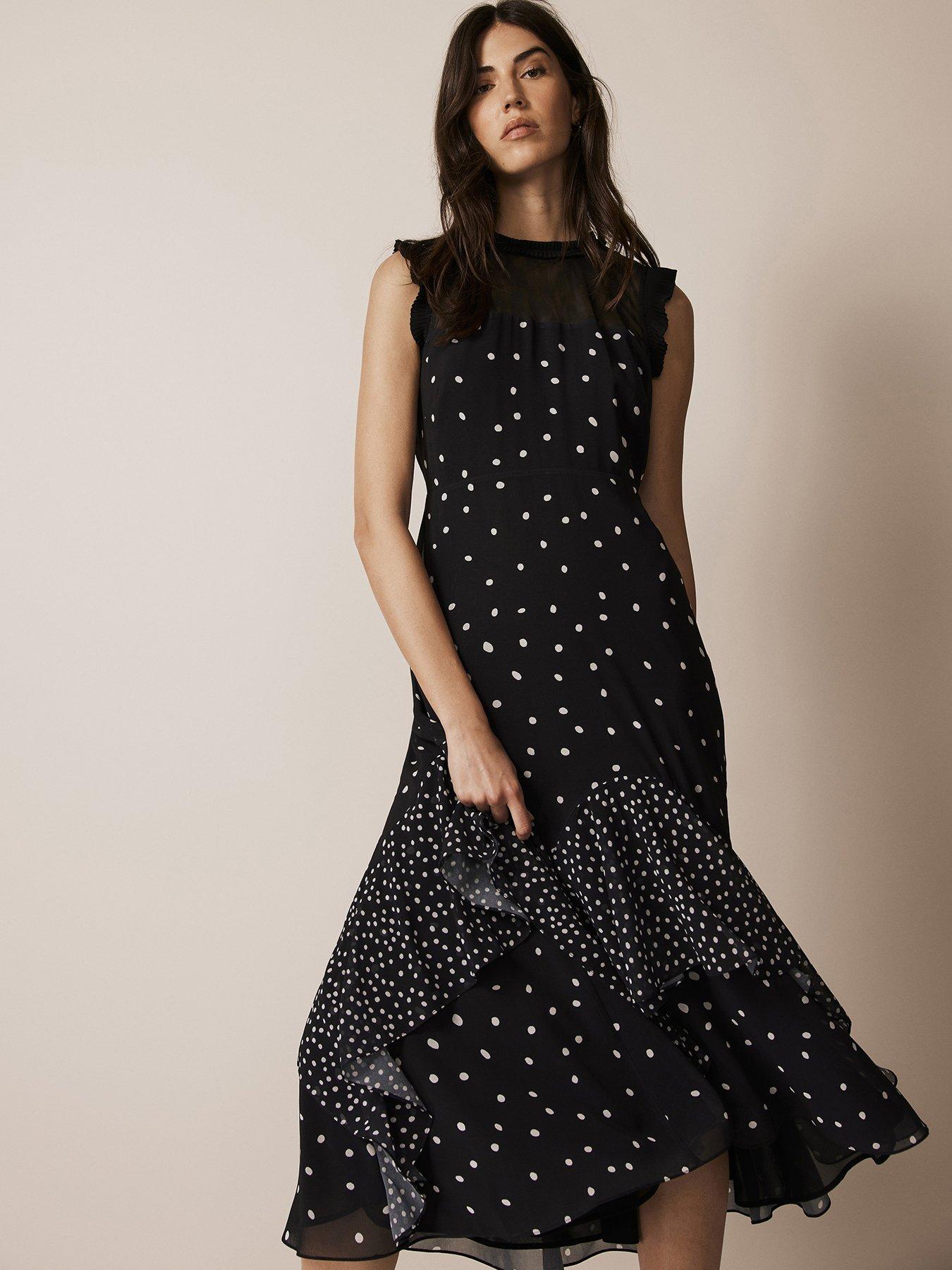 Mint Velvet Mixed Spot Print Maxi Dress | Very.co.uk