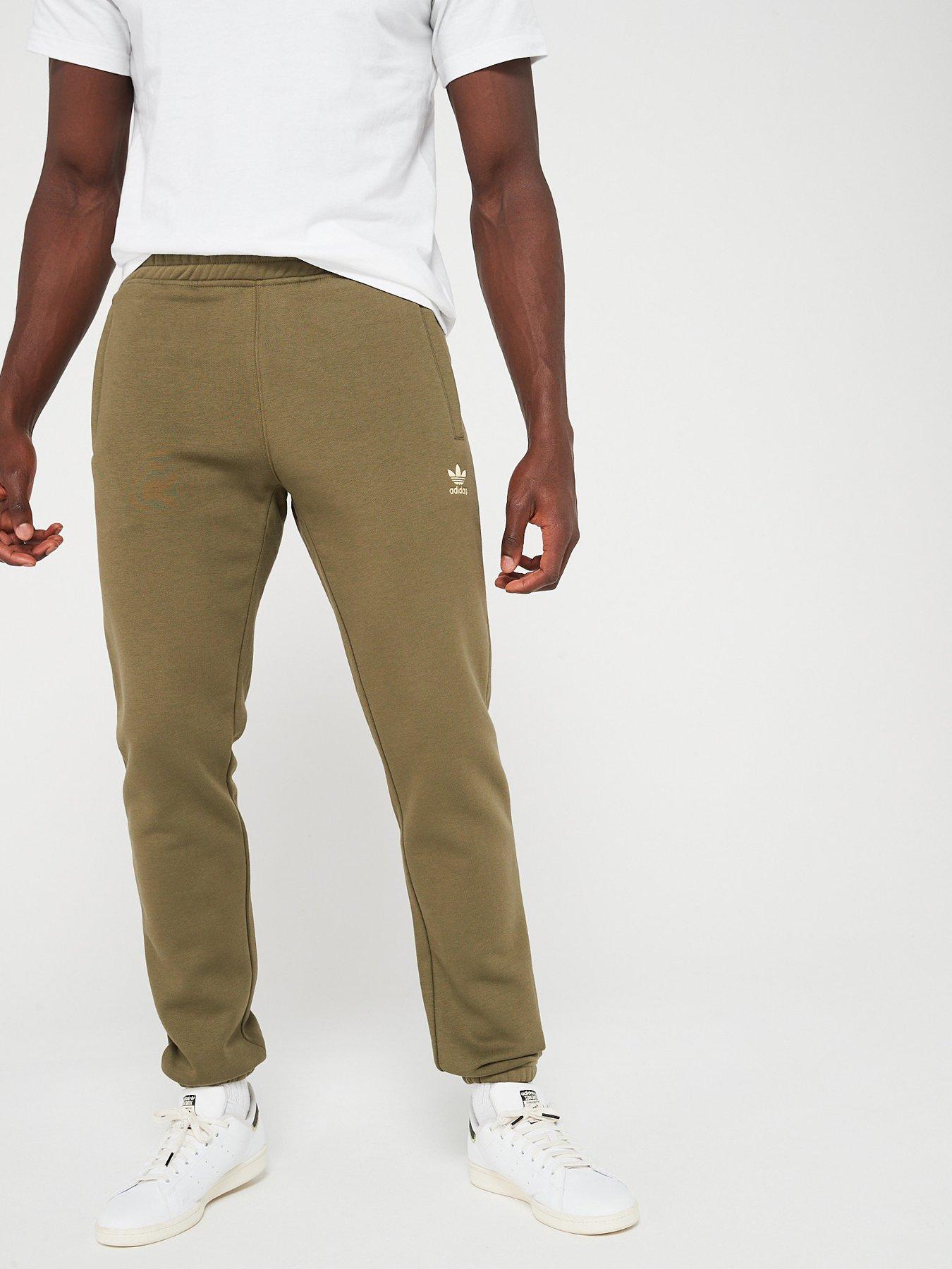undefined Mens Essential Trefoil Jogger - Olive