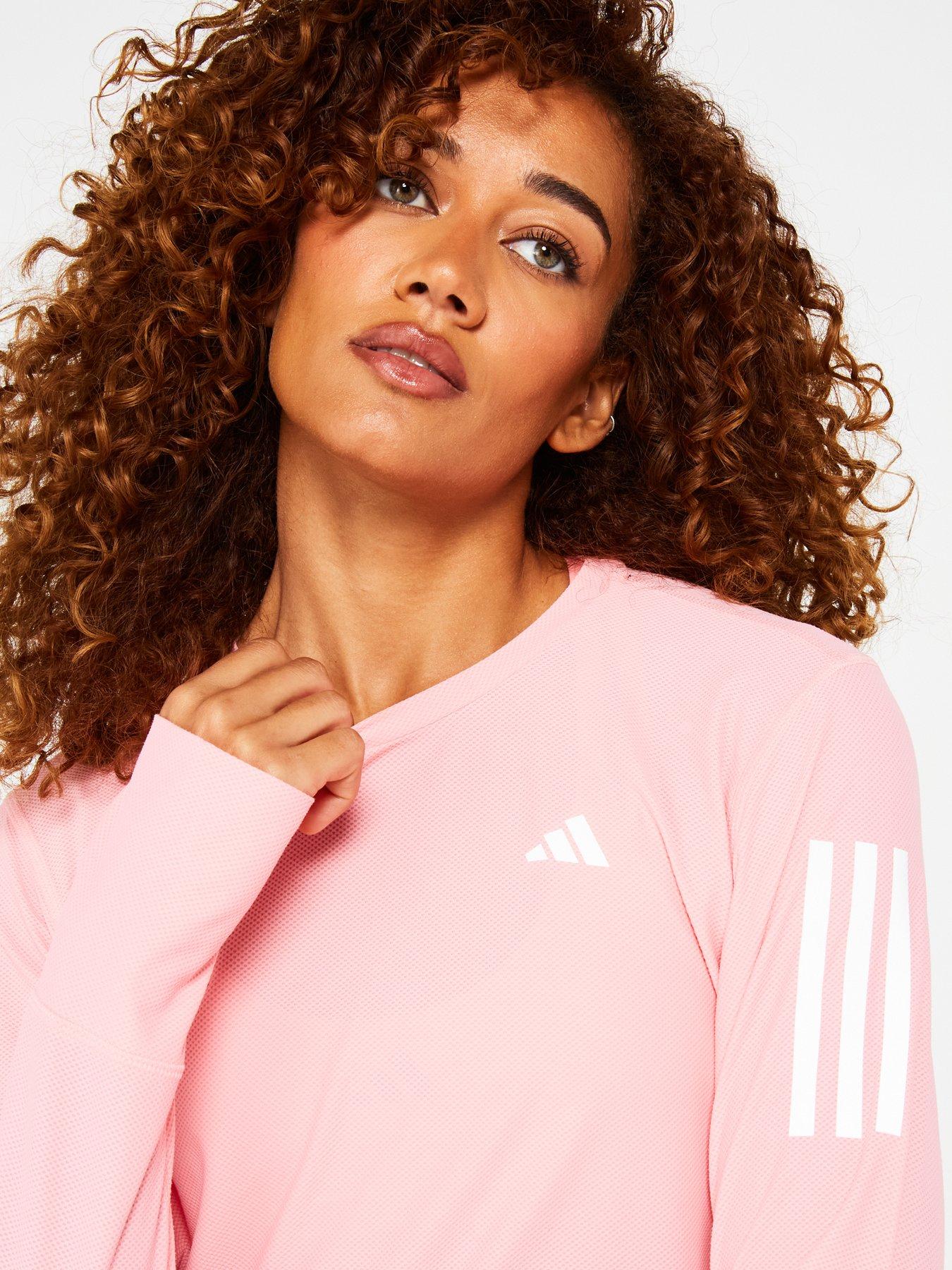 Pink long sleeve adidas shirt hotsell