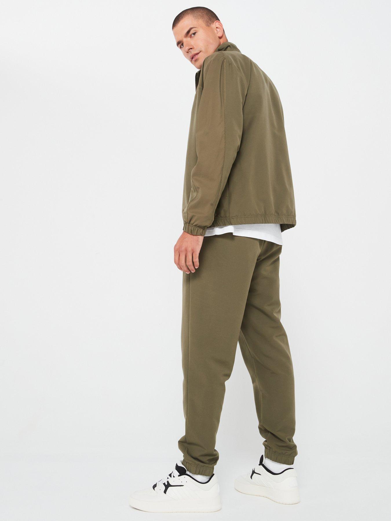 Mens khaki green adidas tracksuit hotsell