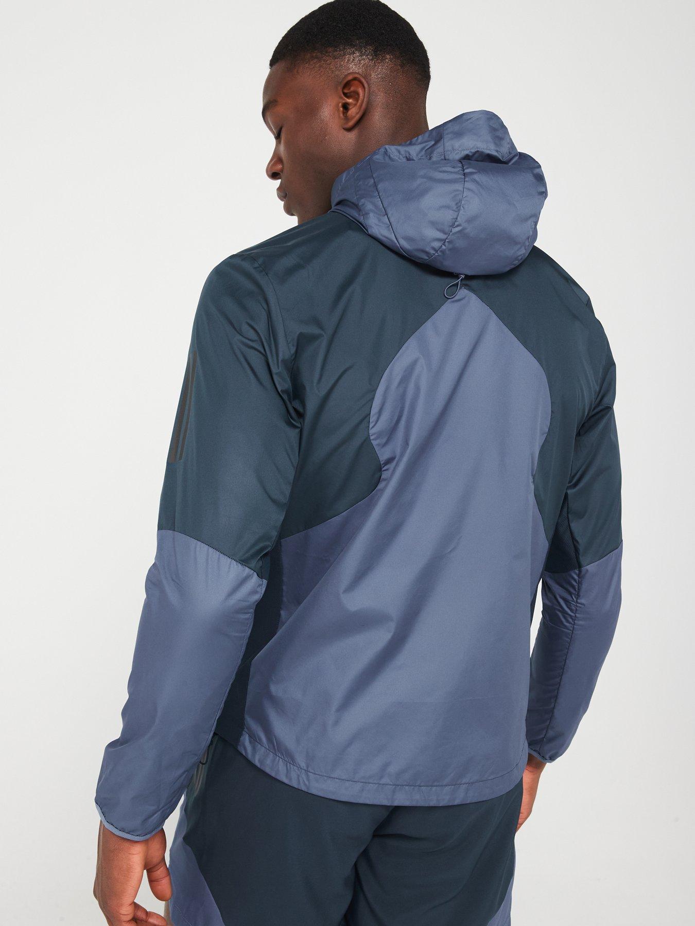 Image 2 of 6 of adidas Mens Running Own The Run Colourblock Jacket - Blue
