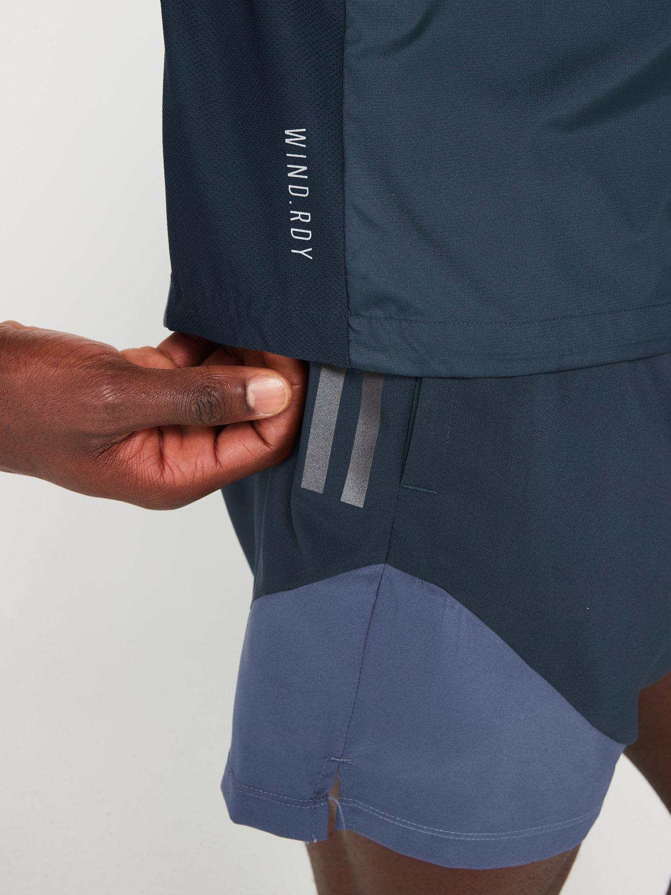 Image 4 of 6 of adidas Mens Running Own The Run Colourblock Jacket - Blue