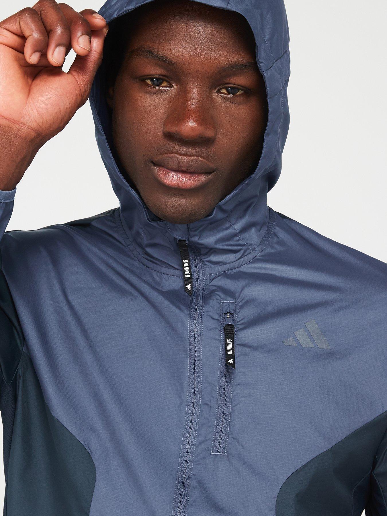 Image 6 of 6 of adidas Mens Running Own The Run Colourblock Jacket - Blue