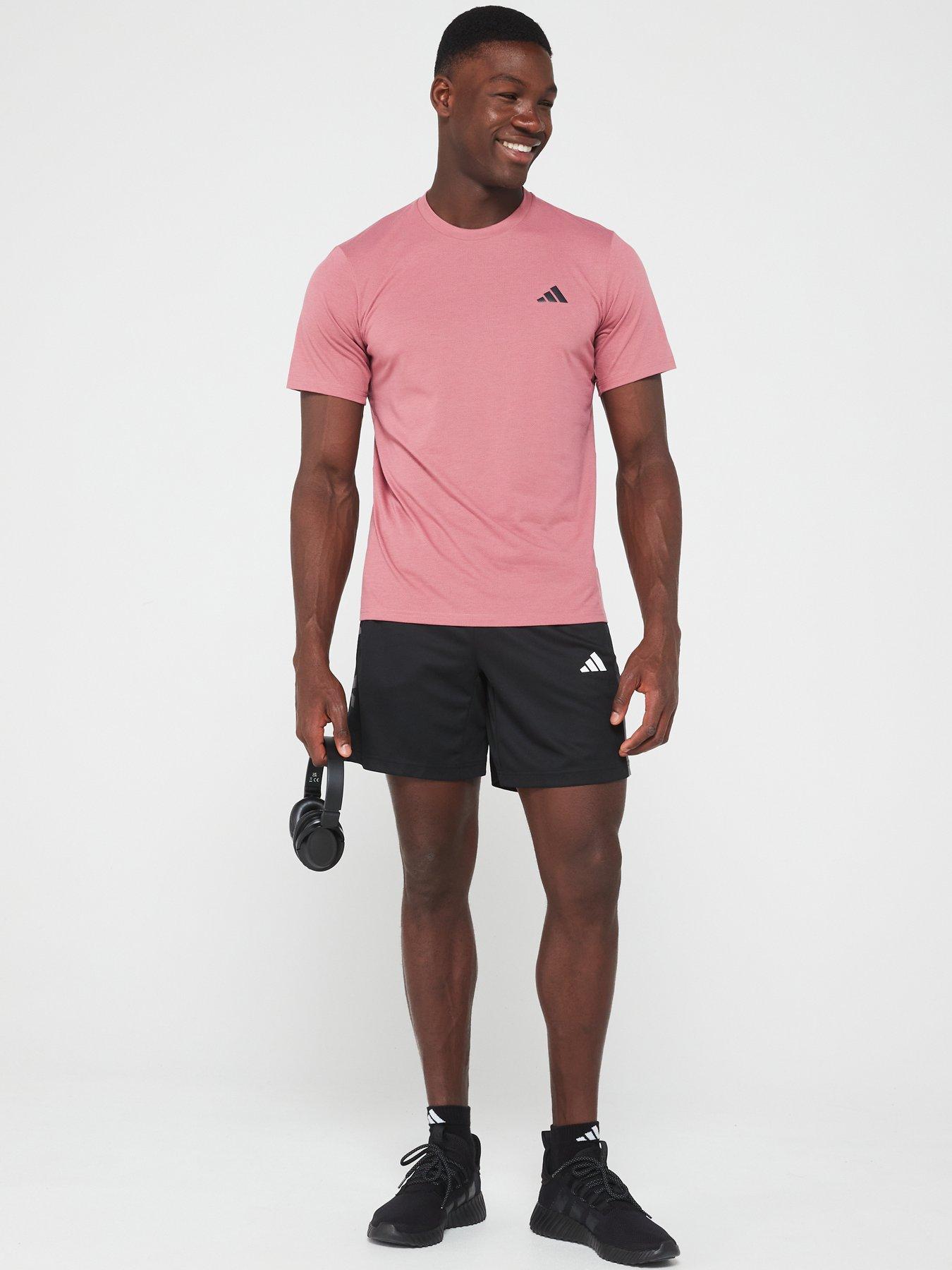 Adidas mens pink shirt clearance