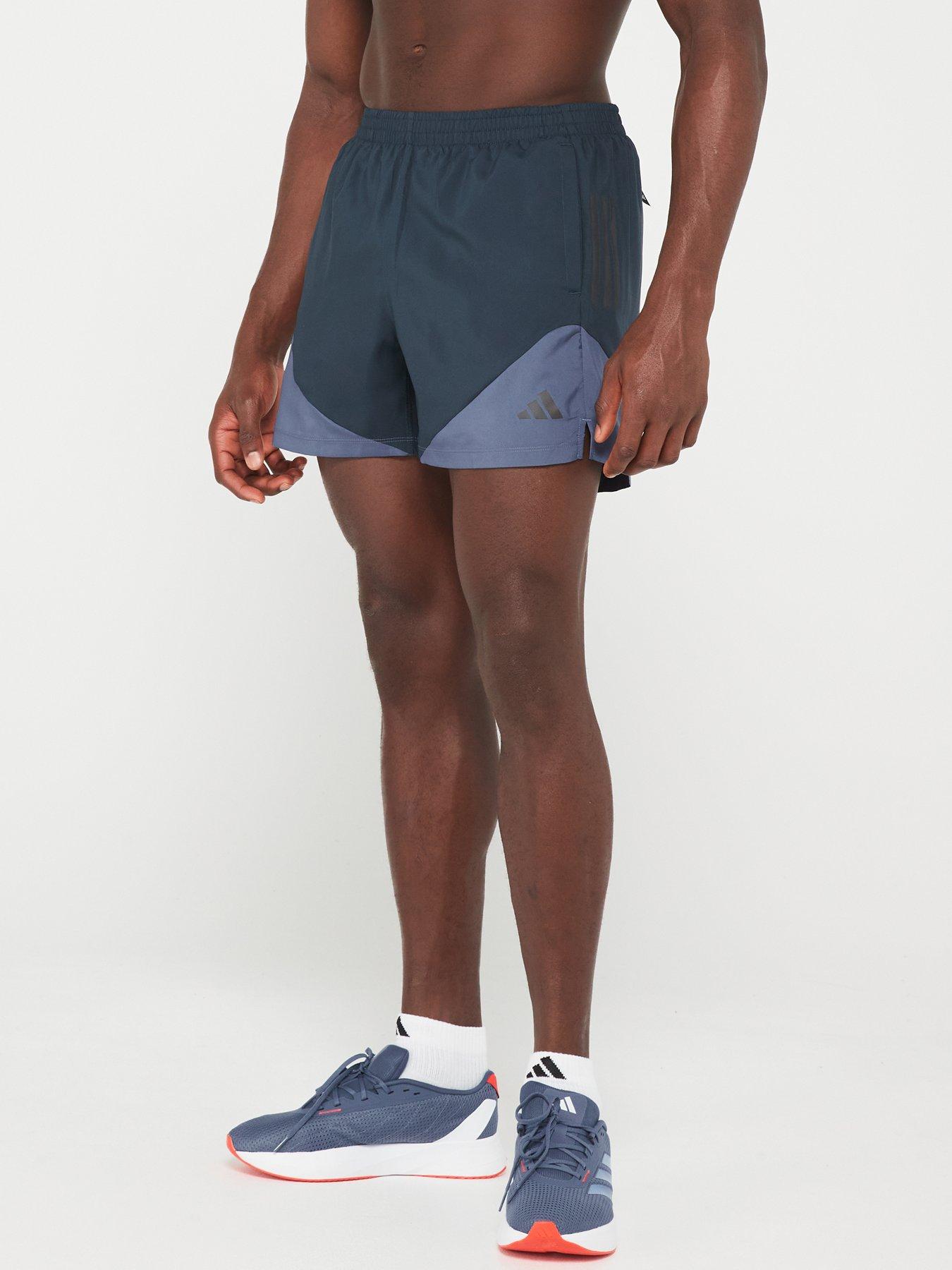 undefined Mens Running Own The Run Colourblock 5in Shorts - Navy