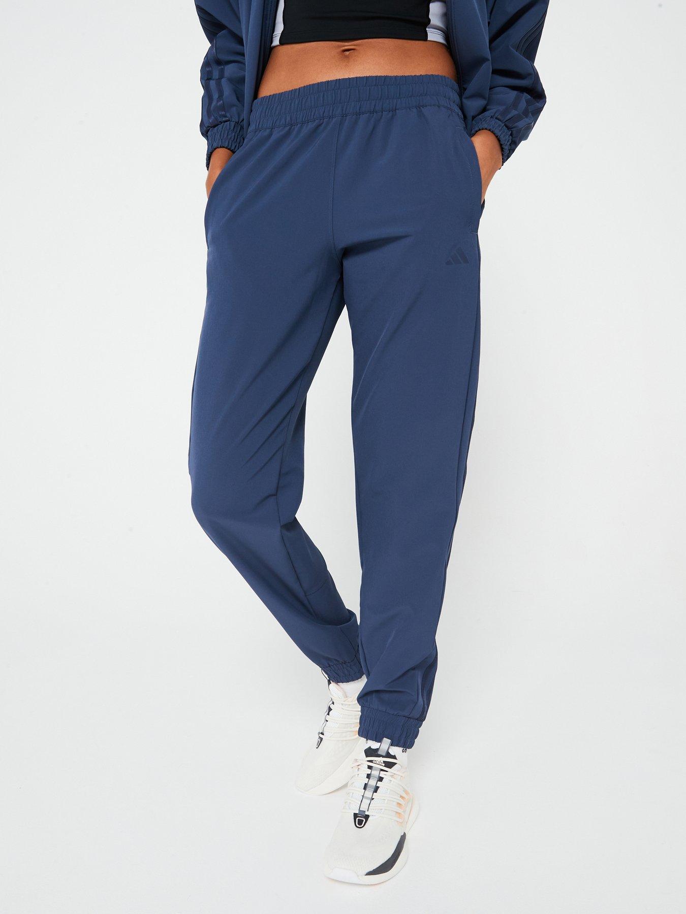 Adidas blue joggers womens clearance