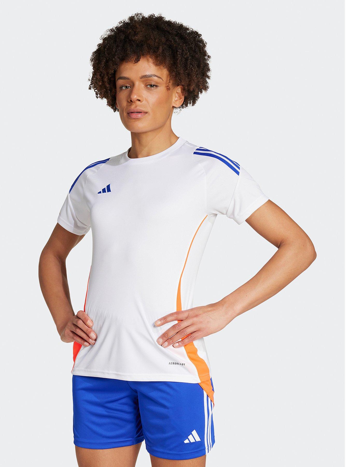 undefined Womens Tiro 24 Training Jersey -white/blue
