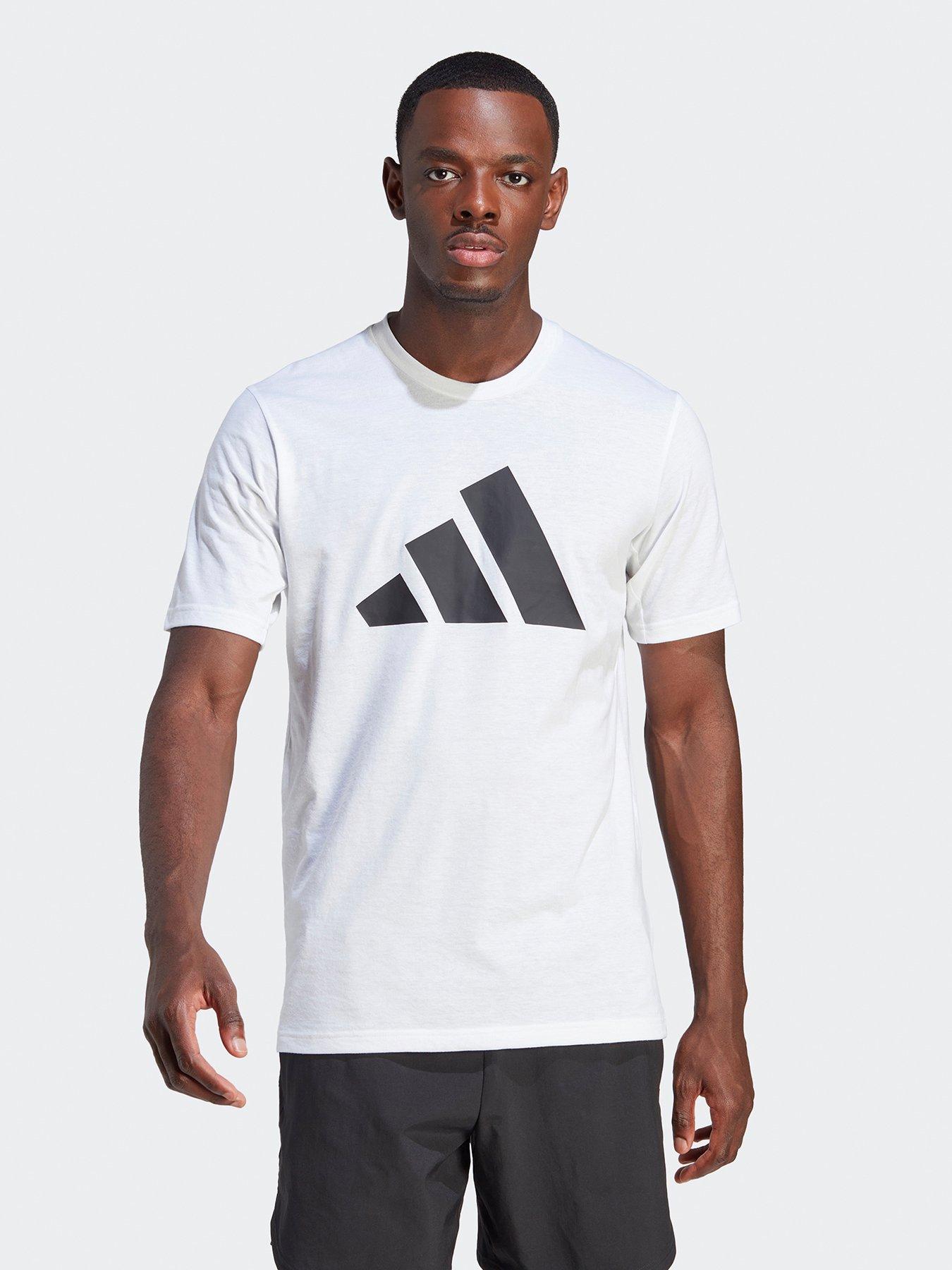 undefined Mens Train Essentials Logo T-Shirt - White/Black