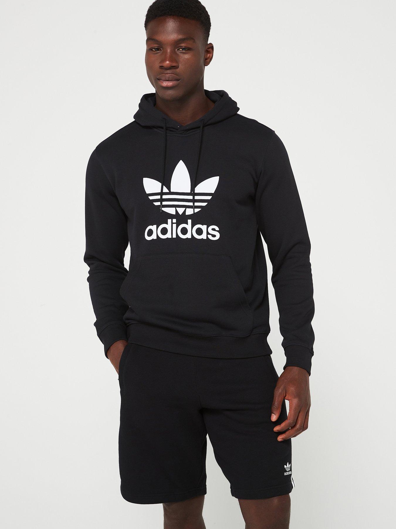 Black adidas hoodie sale hotsell