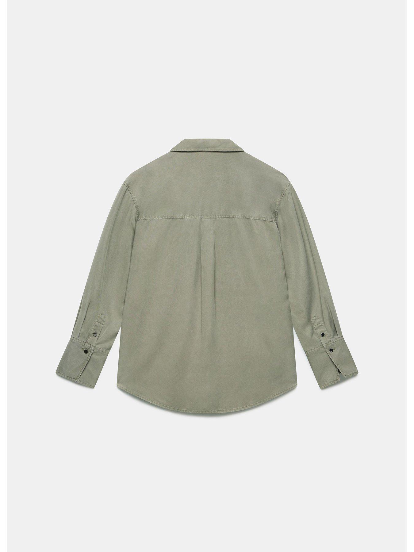 Mint Velvet Khaki Eyelet Detail Shirt | Very.co.uk 