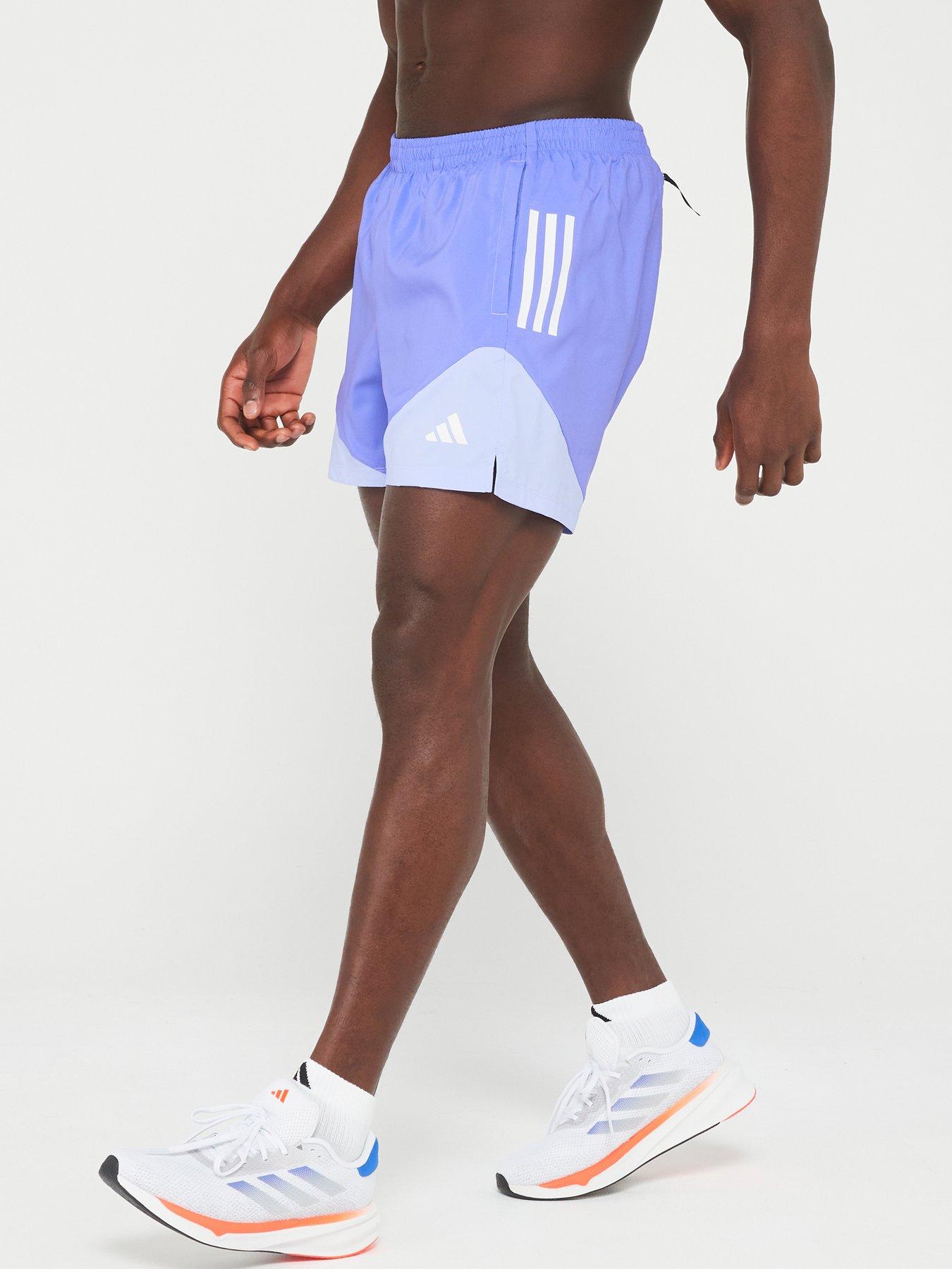 undefined Mens Running Own The Run 5inch Colourblock Shorts - Blue