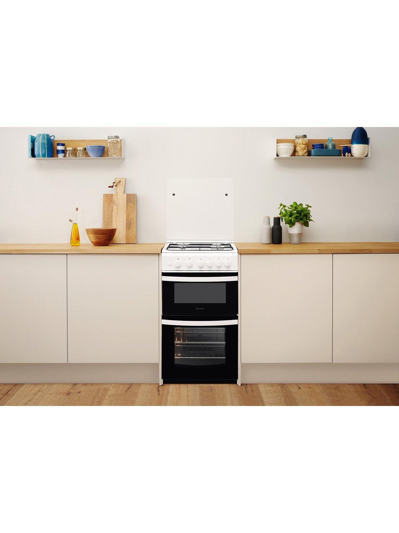 Image 3 of 8 of Indesit ID5G00KMWL Twin Cavity Gas Cooker - White