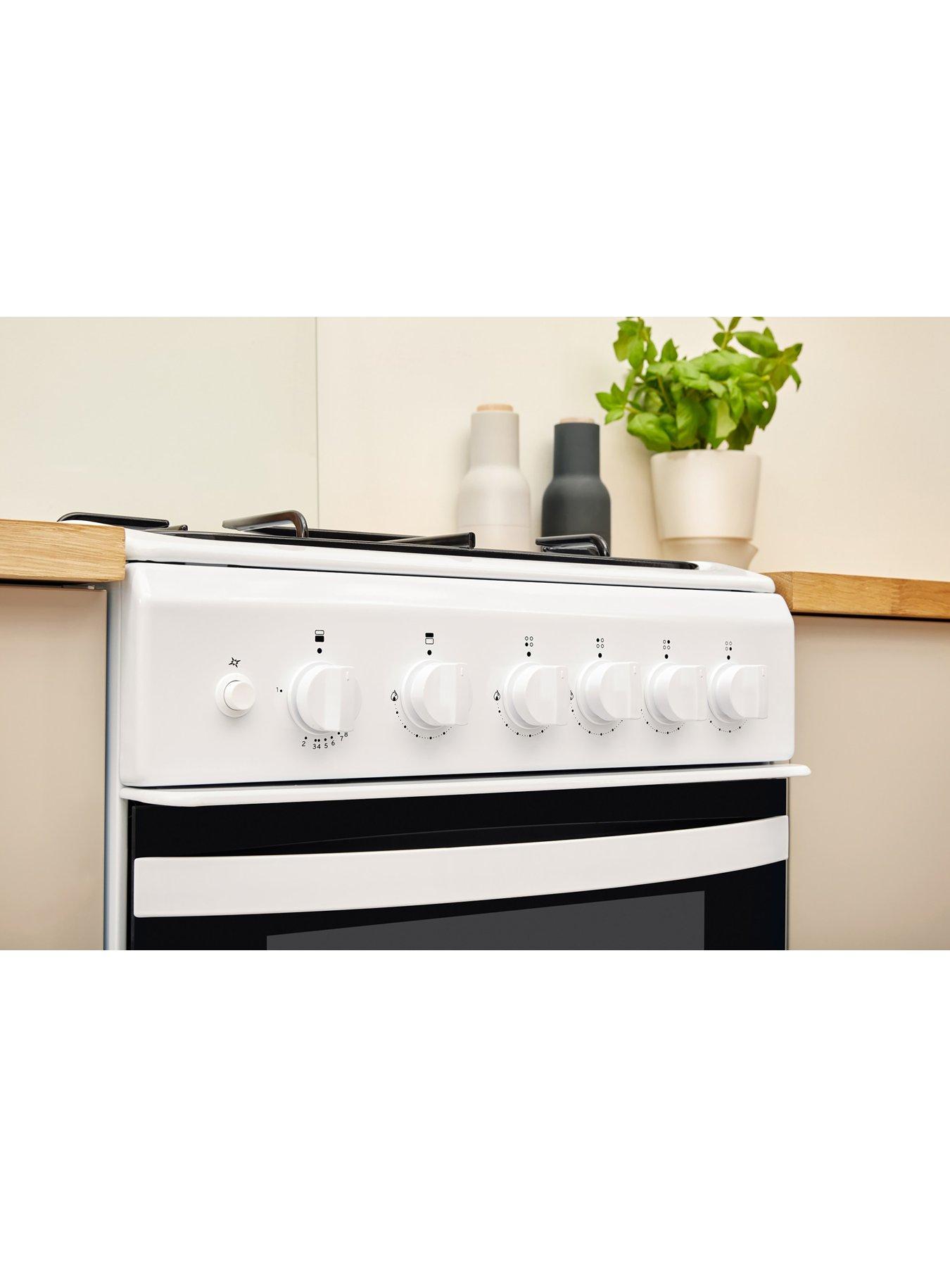 Image 6 of 8 of Indesit ID5G00KMWL Twin Cavity Gas Cooker - White