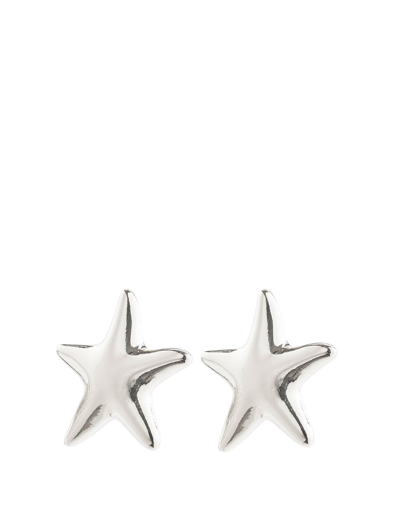 Product photograph of Pilgrim Force Earrings Silver-plated from very.co.uk