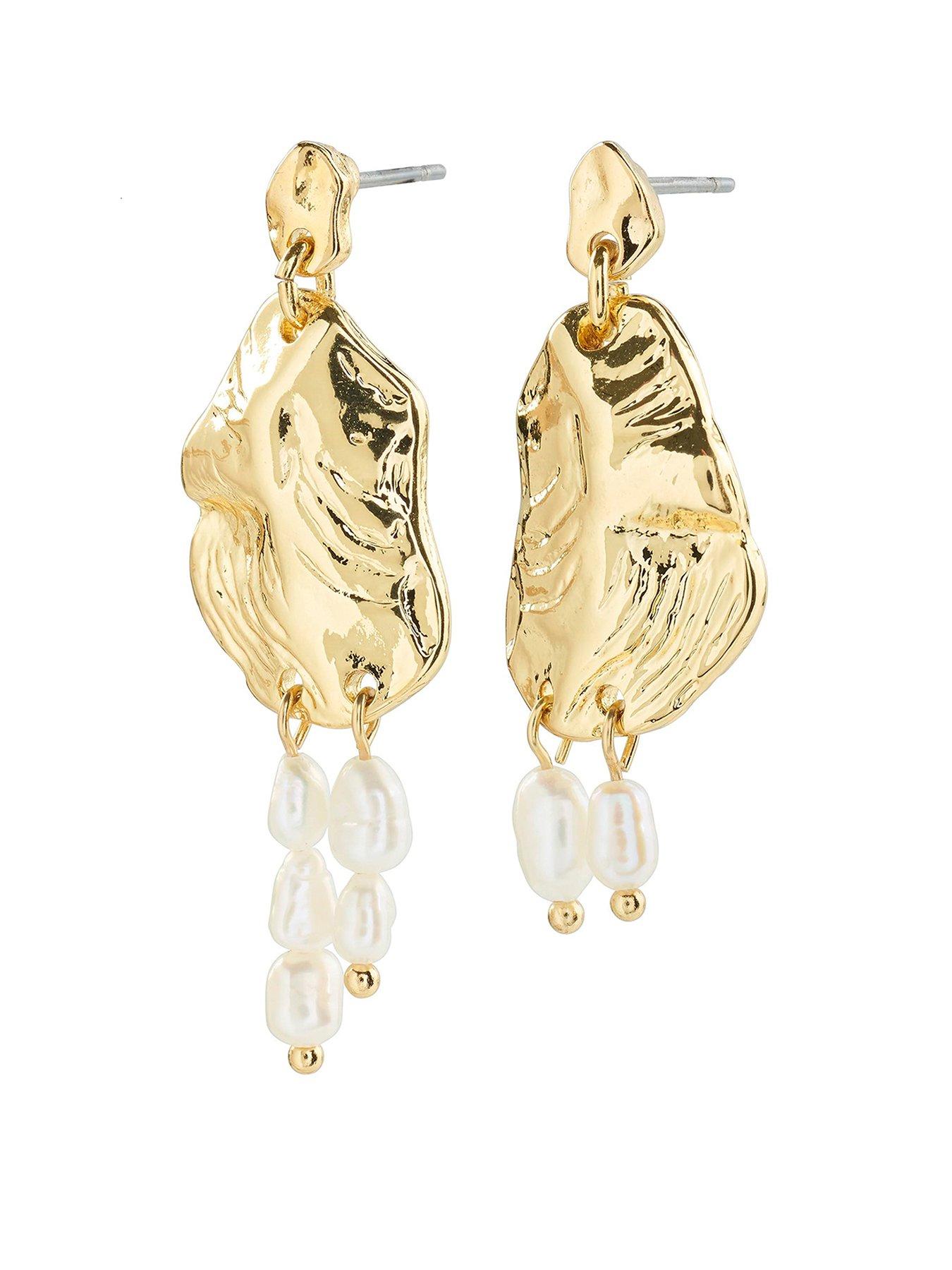 undefined BLOOM earrings white/gold-plated