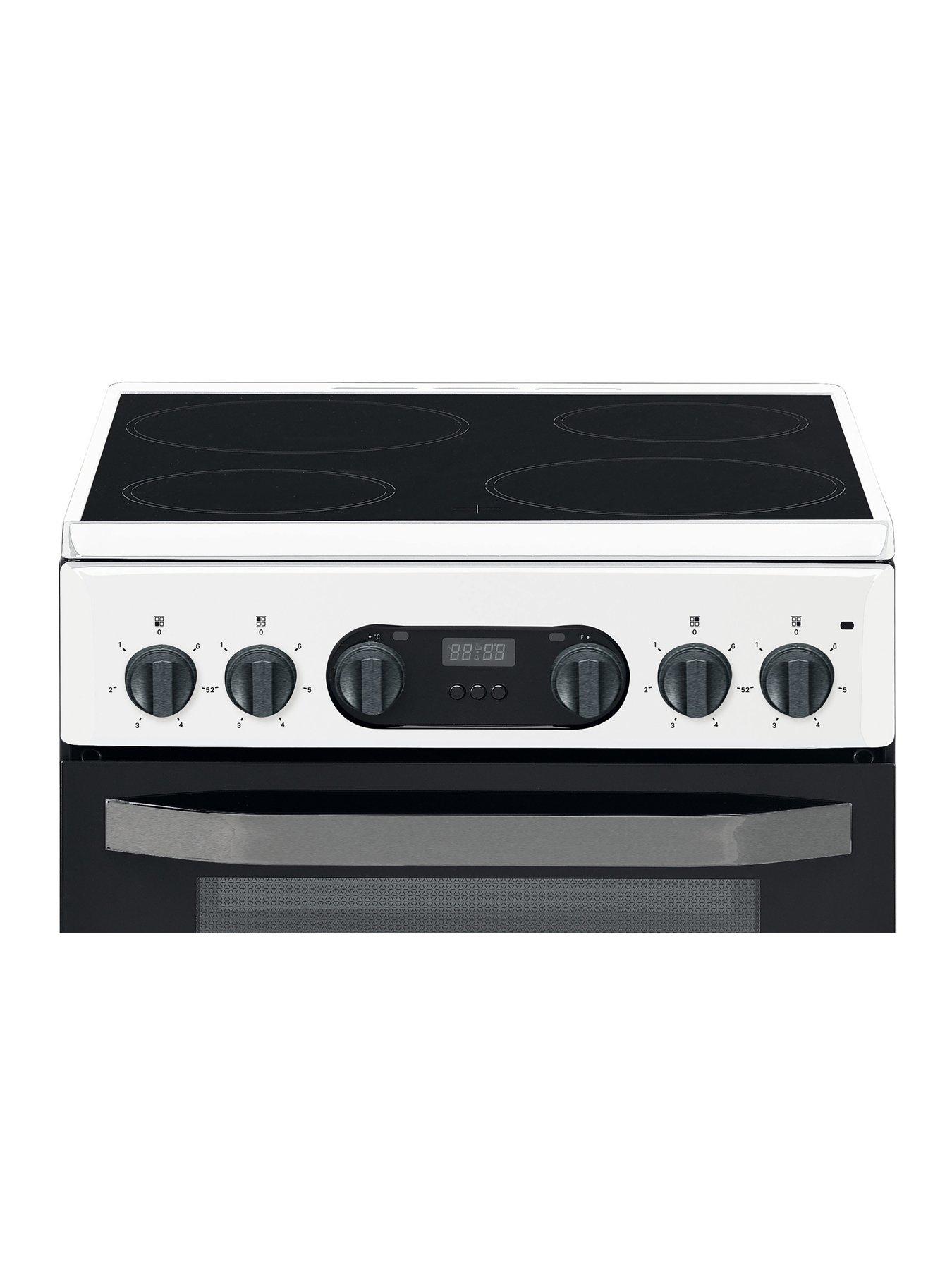 Hotpoint Multiflow HD5V93CCW 50cm Double Electric Cooker with Ceramic