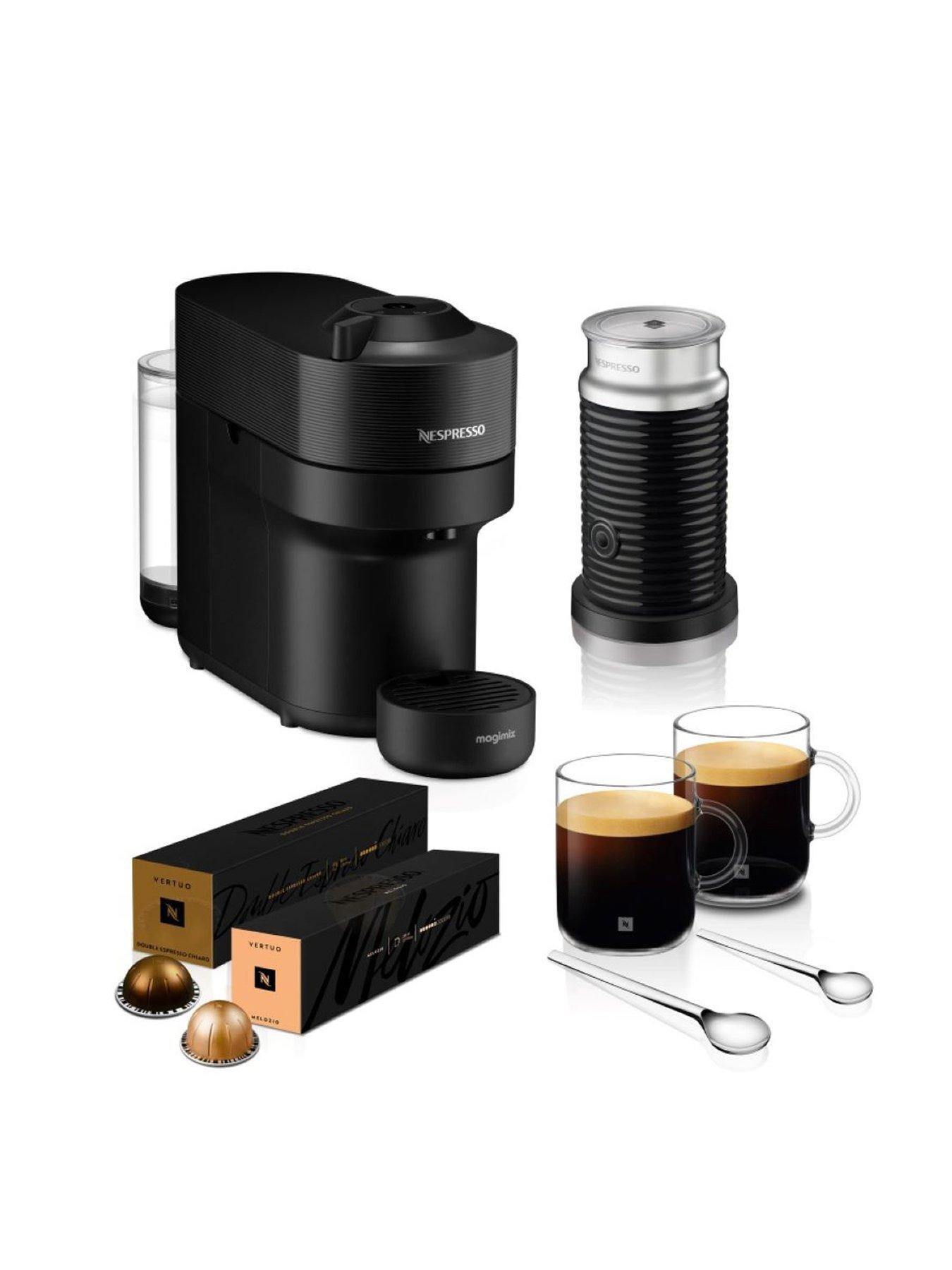 Product photograph of Nespresso Vertuo Pop 11743 Barista Bundle Coffee Machine By Magimix - Black from very.co.uk