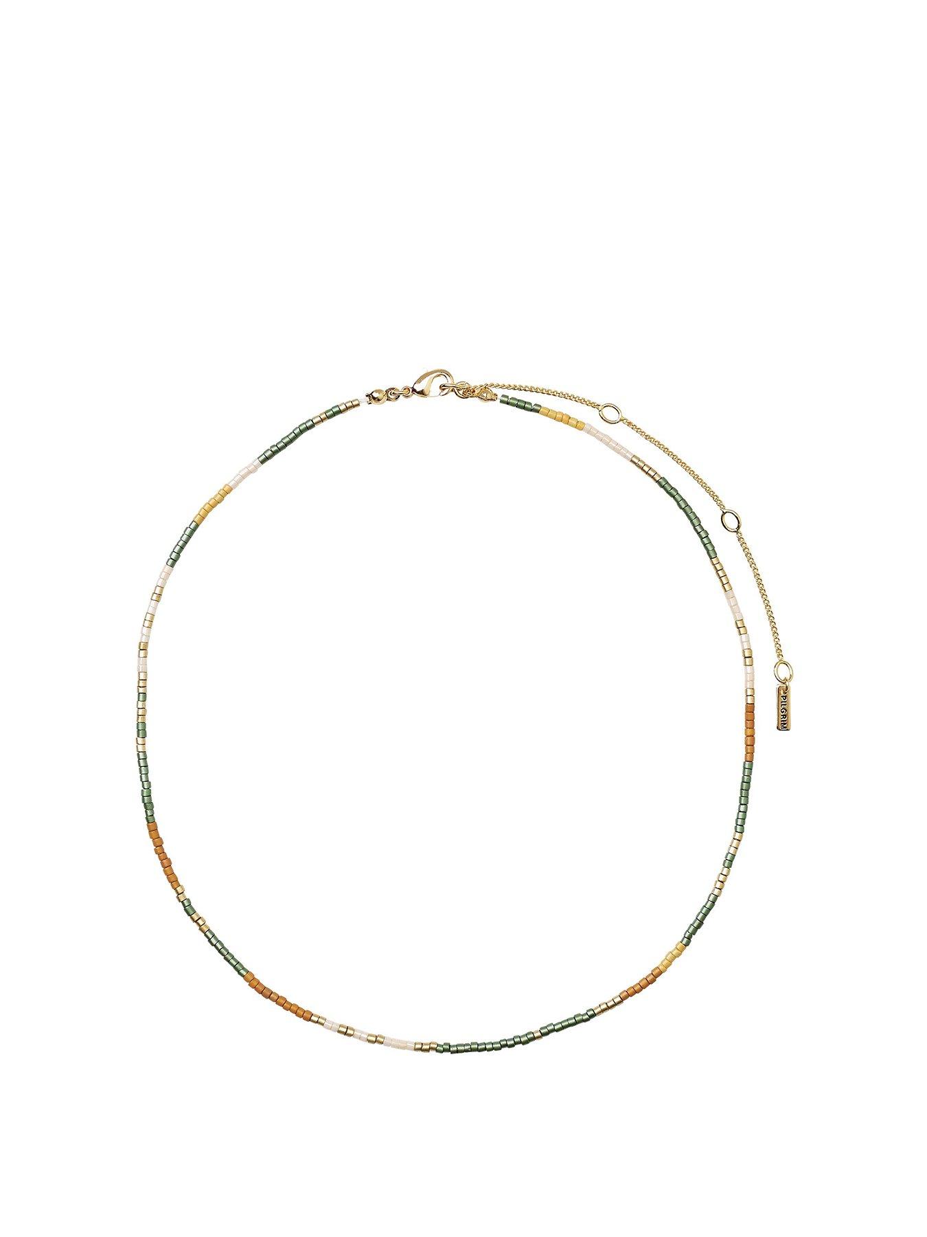 undefined ALISON necklace brown, gold-plated