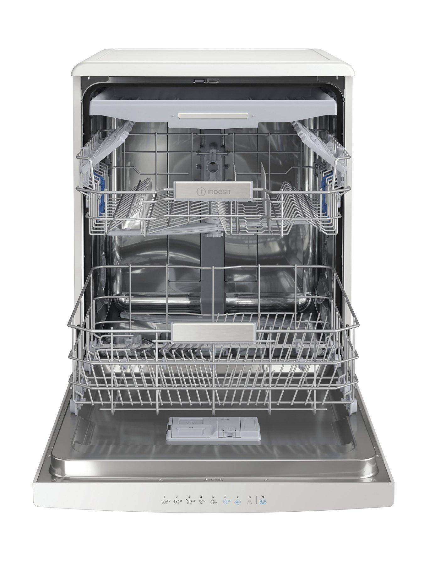 Image 2 of 8 of Indesit DFO3T133FUK Fullsize 14-Place Setting Freestanding Dishwasher - White